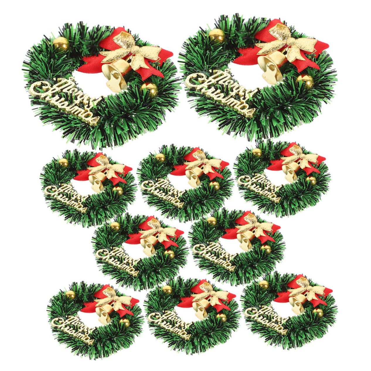 Gatuida 20 Piezas Mini Guirnalda Navideña Artificial para Manualidades y Decoración De Invierno Guirnalda Pequeña con Lazo para Adornos Navideños