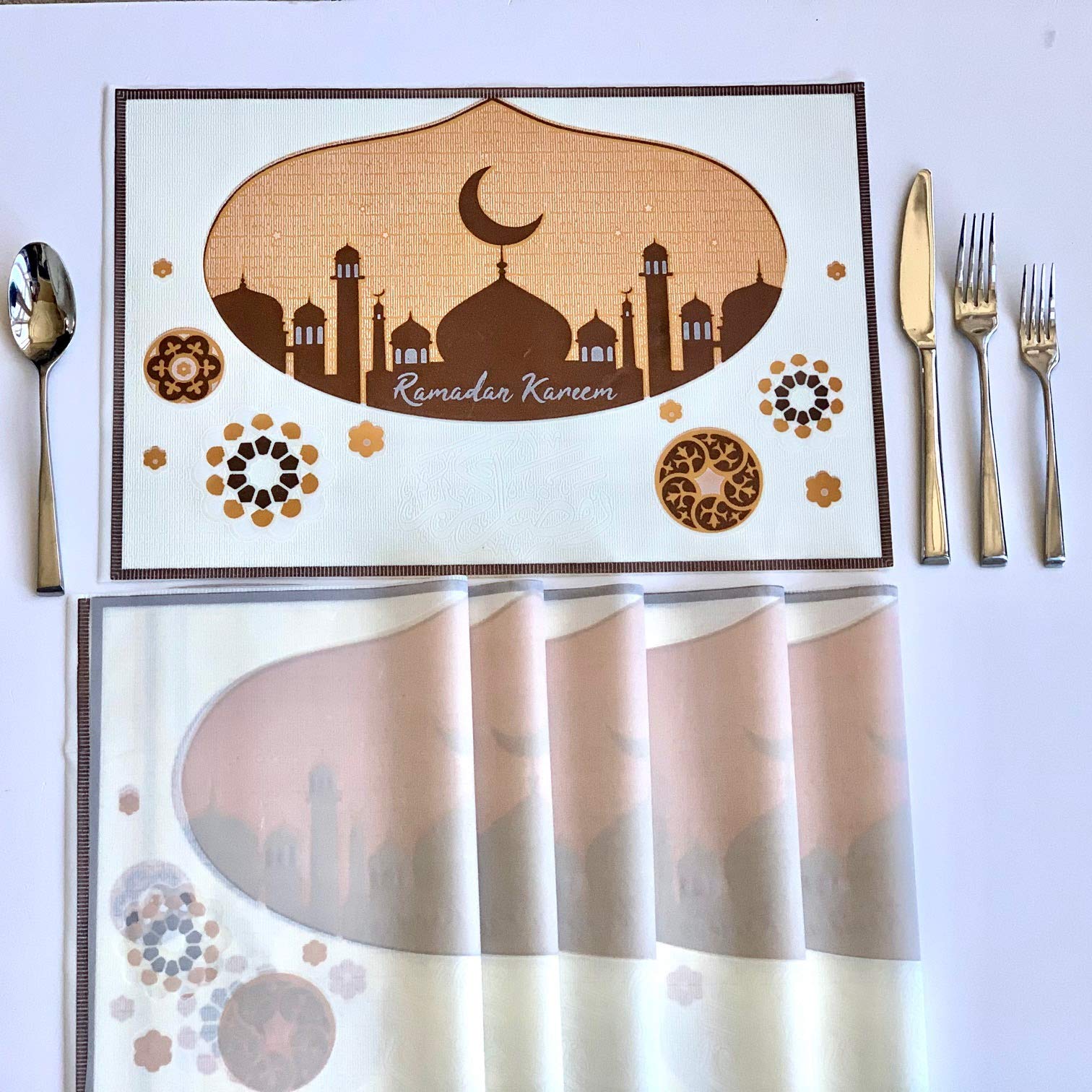 Tear Drop Mosque Ramadan Placemat Set of 6 from USA for Ramadan Dinning Table