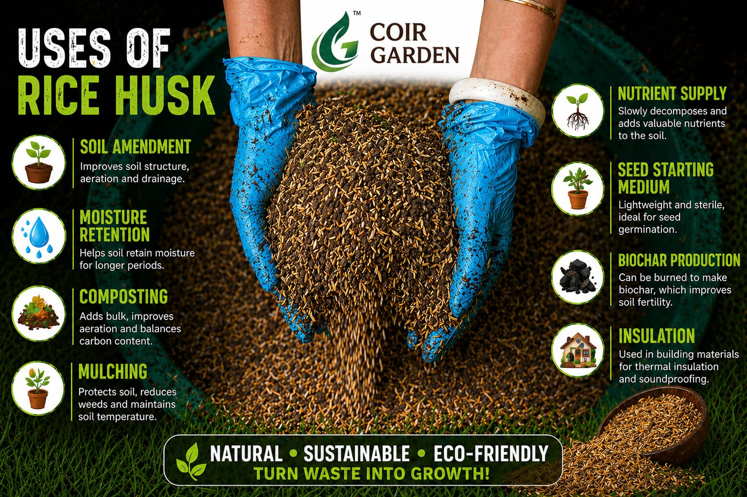 Organic Rice Husk Powder - 1 KG -4 Organic Rice Husk Powder - 1 KG -4