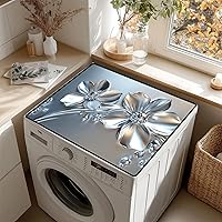Vista 23 de Tapete antideslizante para cubierta superior para lavadora y secadora, almohadilla protectora a prueba de polvo con múltiples diseños de patrones
