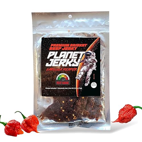 Planet Jerky - Cecina de carne seca de primera calidad con pechuga pequeña, sin gluten, sin MSG añadido, 2.5 onzas, tiras sólidas hechas a mano, disponible en Yaxa Peru