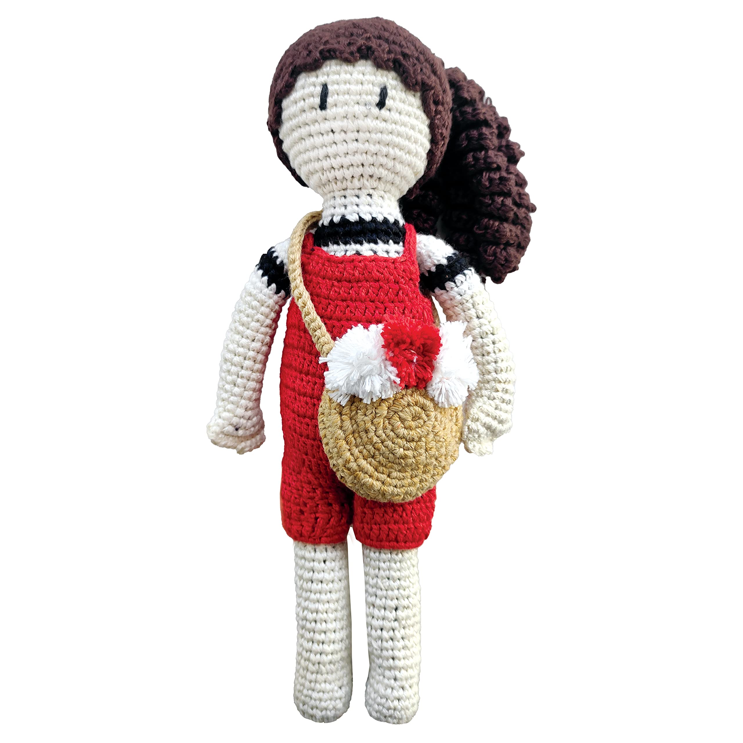 WONDRBOX Crochet Doll Soft Toy for Infant, Kids & Babies, Early Age Gift Toys | Stuffed Plush | (Red-Doll) (B0C1ZDRBNM) Amazon Price History, Amazon Price Tracker