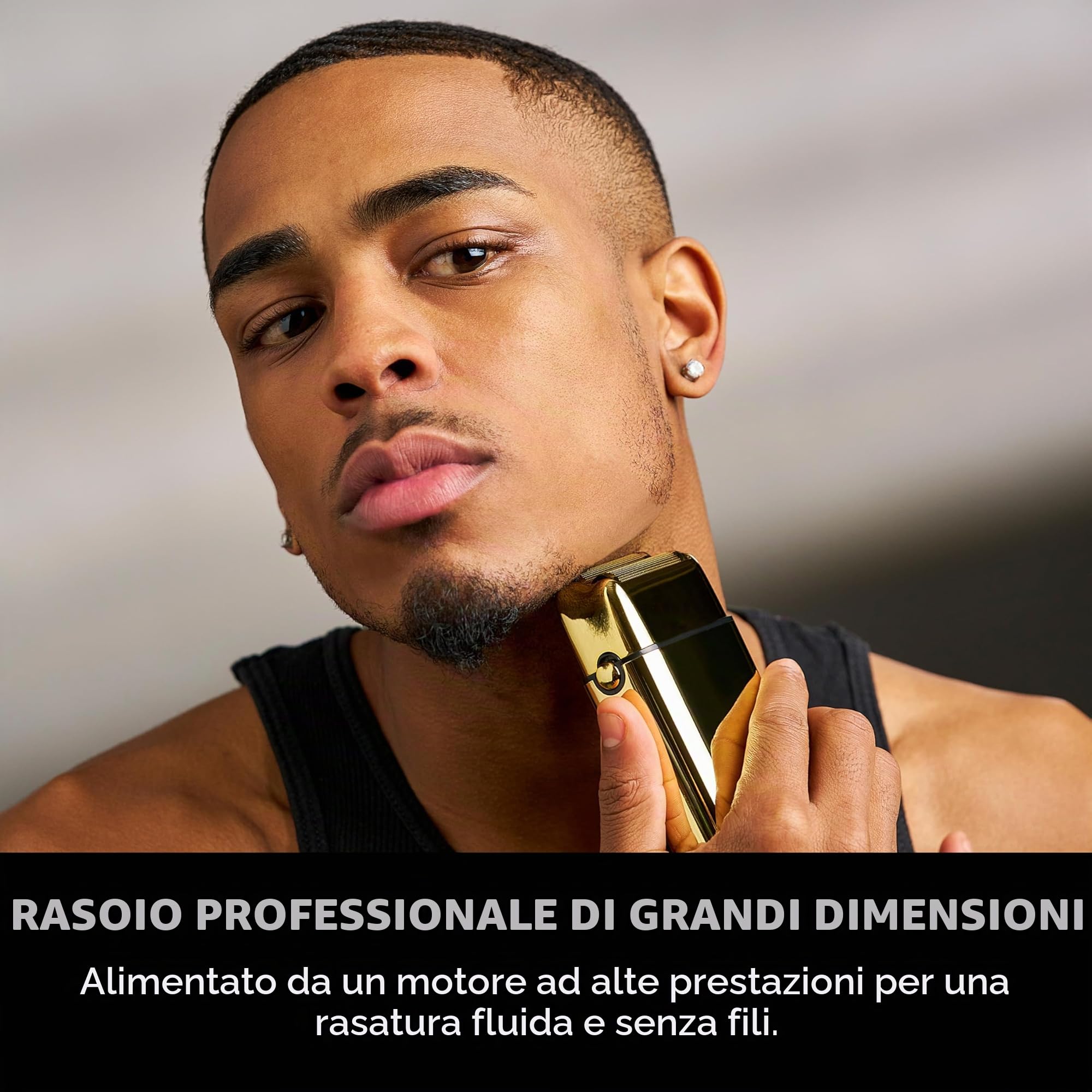 BaBylissPRO Barberology - Rasoio elettrico a doppia lamina in metallo, senza fili