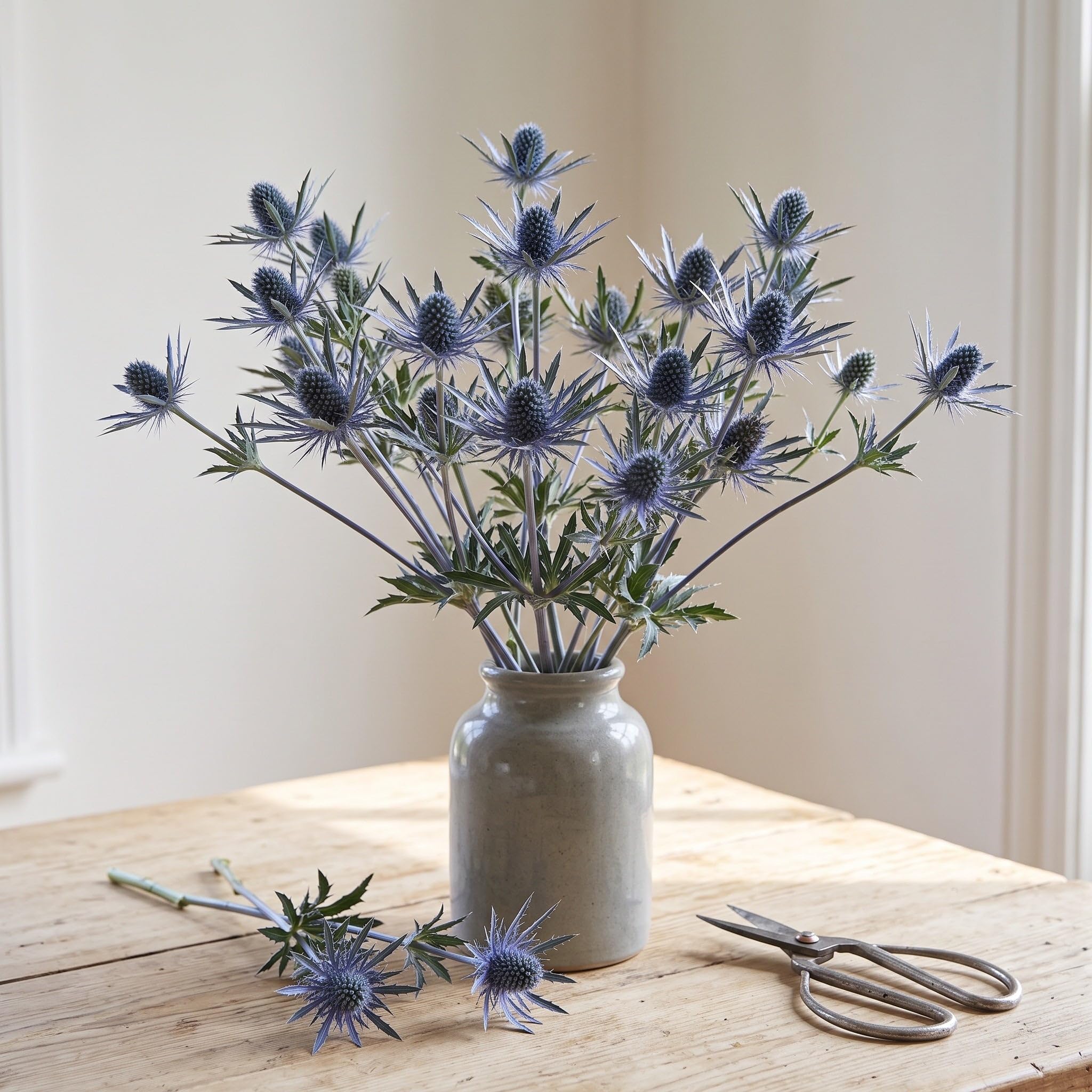 Stauden Gänge 10 x Eryngium planum Flachblatt-Mannstreu Edeldistel
