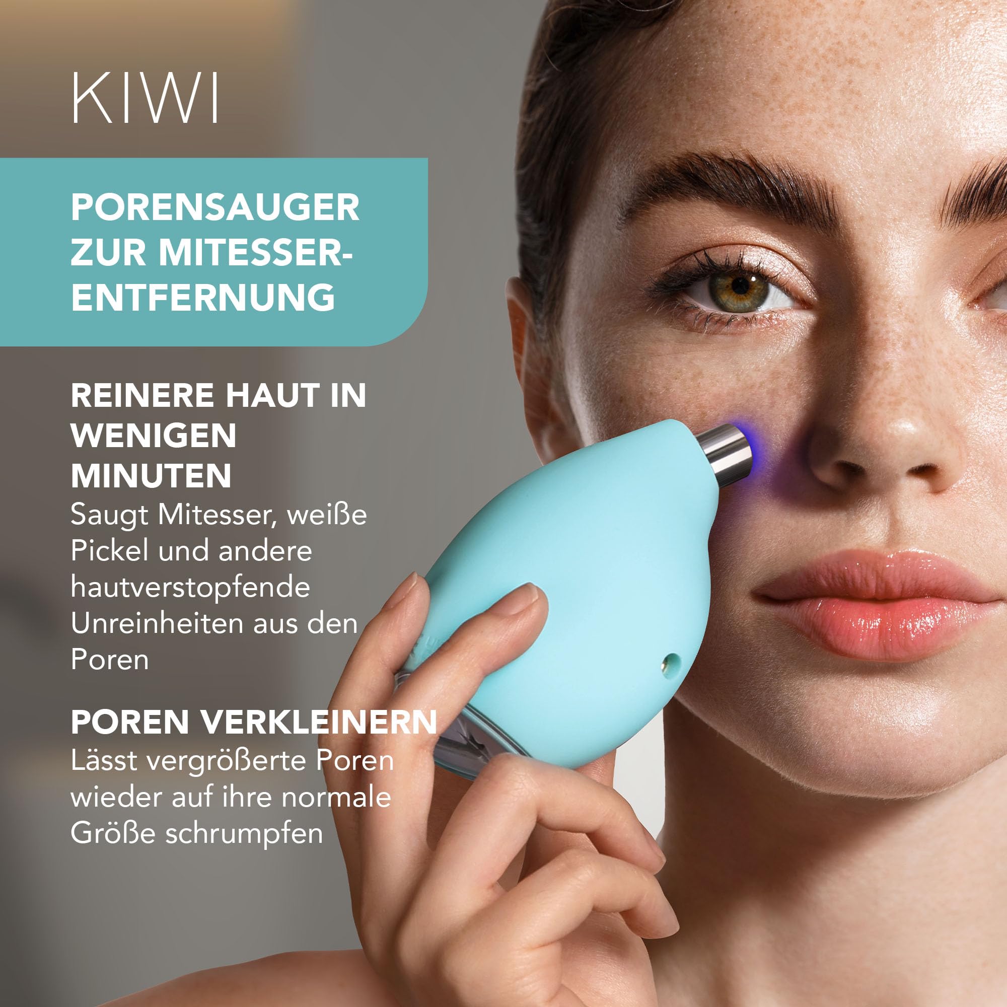 FOREO KIWI Set - Mitesserentferner + Micro-Foam Reiniger 2.0 | Mitesserentferner, Porensauger, Porenverfeinerer, Schaumreiniger, Sauggerät, Schaumreiniger, Alle Haut