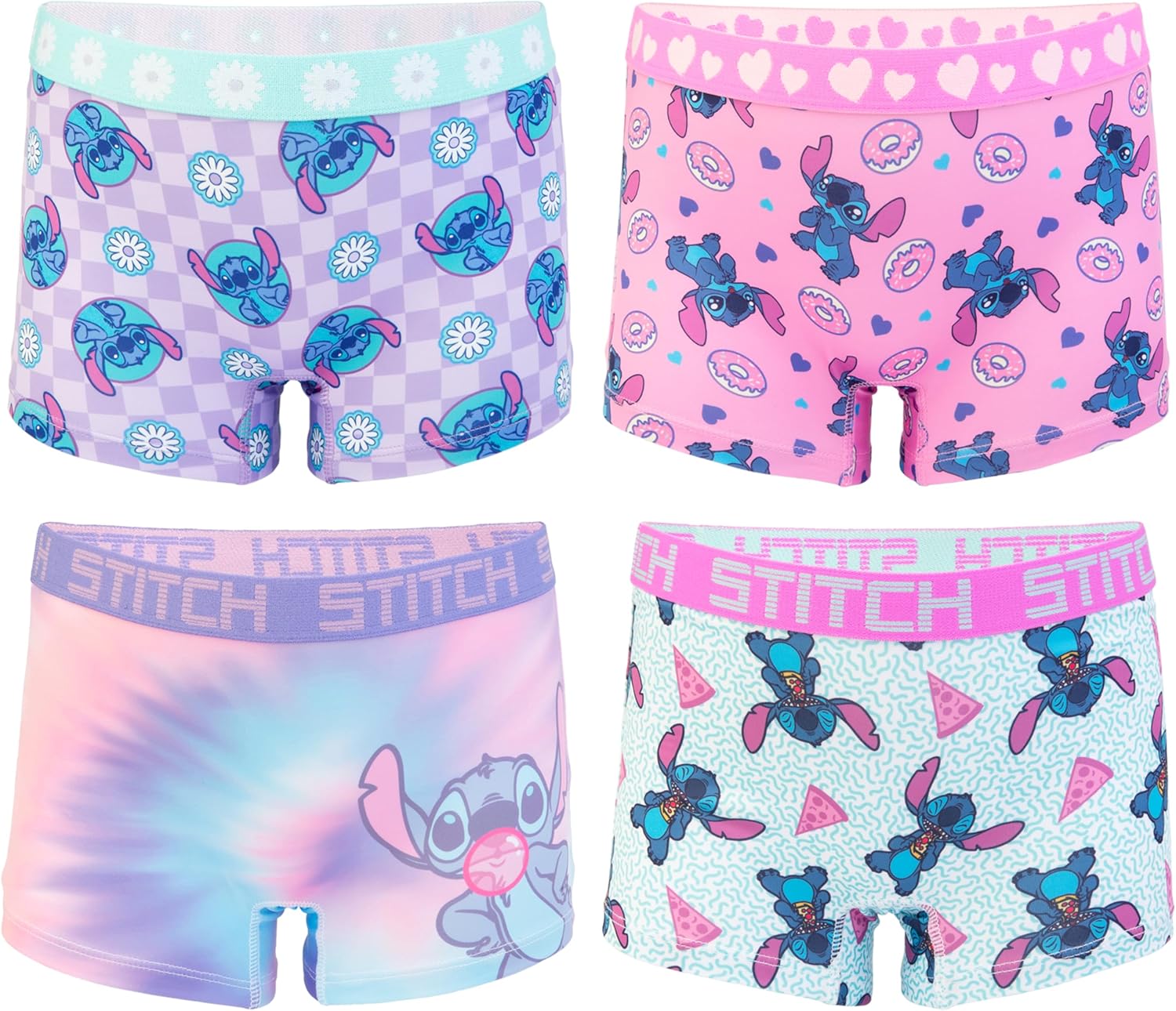 Disney Lilo & Stitch Amazon Exclusive Panties and Girl Shorts Featuring Angel, Sizes 4-10
