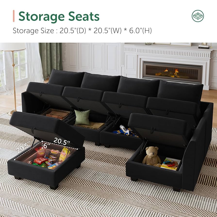 トップス Hono Amazon.com: HONBAY Modular Sectional Sofa with Storage