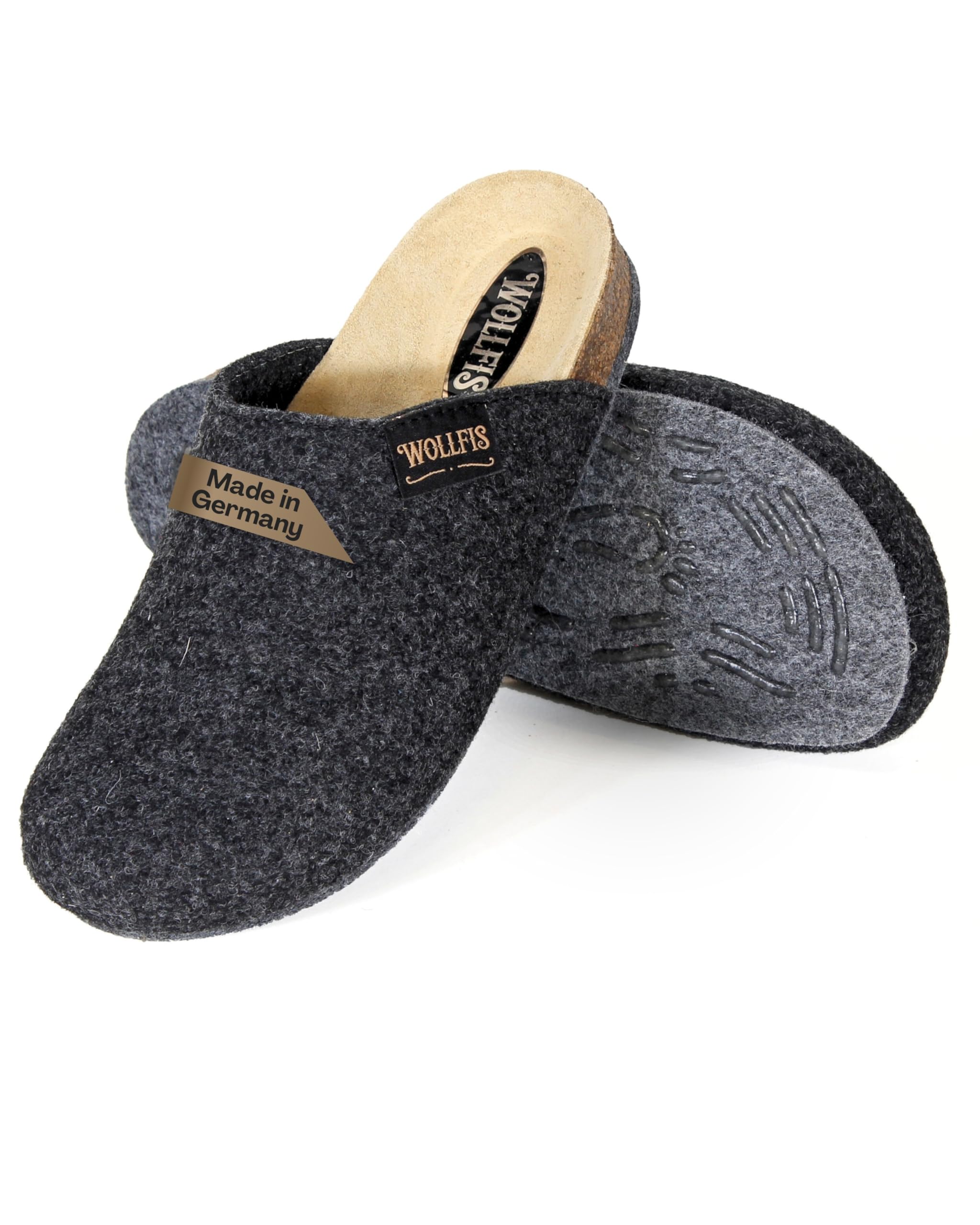 Bio filcowe chodaki, eleganckie pantofle filcowe z wysokiej jakości korka i filcu wełnianego, ciepłe kapcie uniseks z podeszwą ABS, ergonomiczne, oddychające i antypoślizgowe