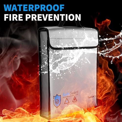 Miniatura 6 de Bolsa de documentos ignífuga e impermeable, Gris, Casual