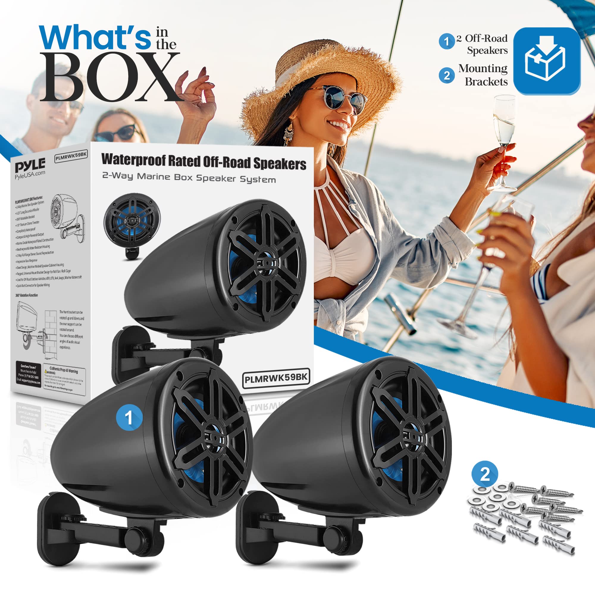 Marine Speakers Pyle 4