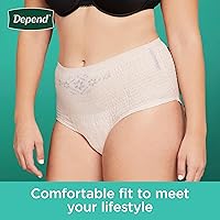 Vista 4 de Depend Fresh Protection - Pañales para adultos, ropa interior para incontinencia y pérdida de orina posparto para mujer, desechable, máxima