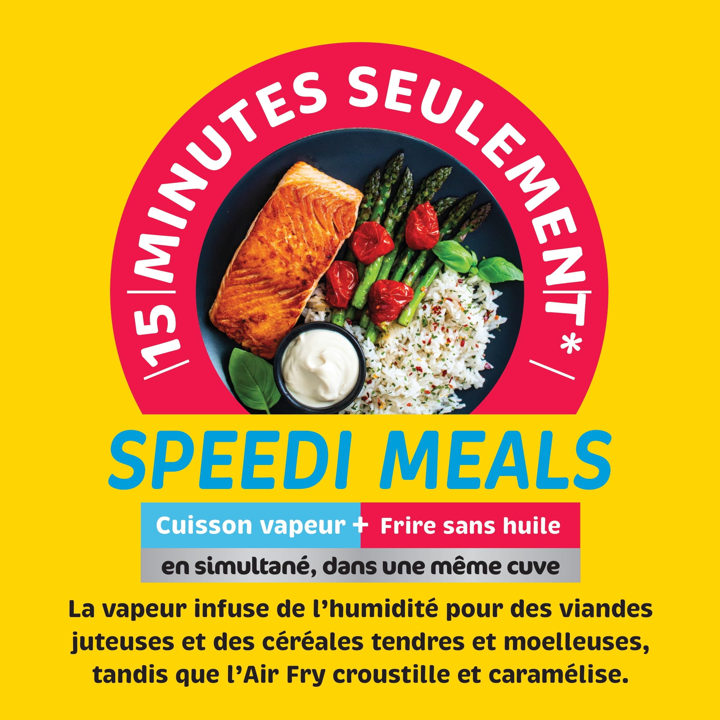 Ninja Speedi 10-en-1 Cuiseur rapide, Air Fryer, Friteuse à air et Multicuiseur, 5.7L, Repas pour 4 en 15 minutes, Vapeur, Gril, Cuire au four, Rôtir, Saisir, Mijoter et plus, Noir, ON500EU