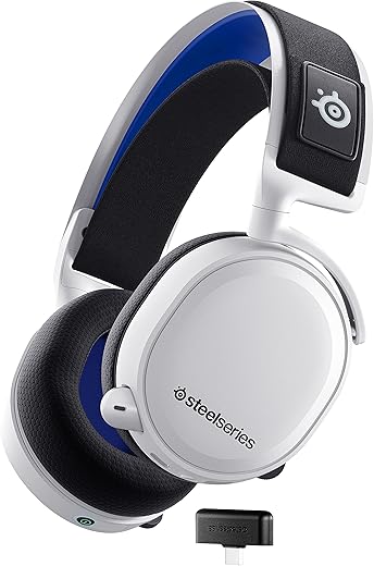 SteelSeries Arctis 7P+ Wireless On Ear Headphones | Loseless 2.4 GHz | 30 Hour Battery Life | USB-C | Tempest 3D AudioTech | for PS5, PS4, PC, Mac,…