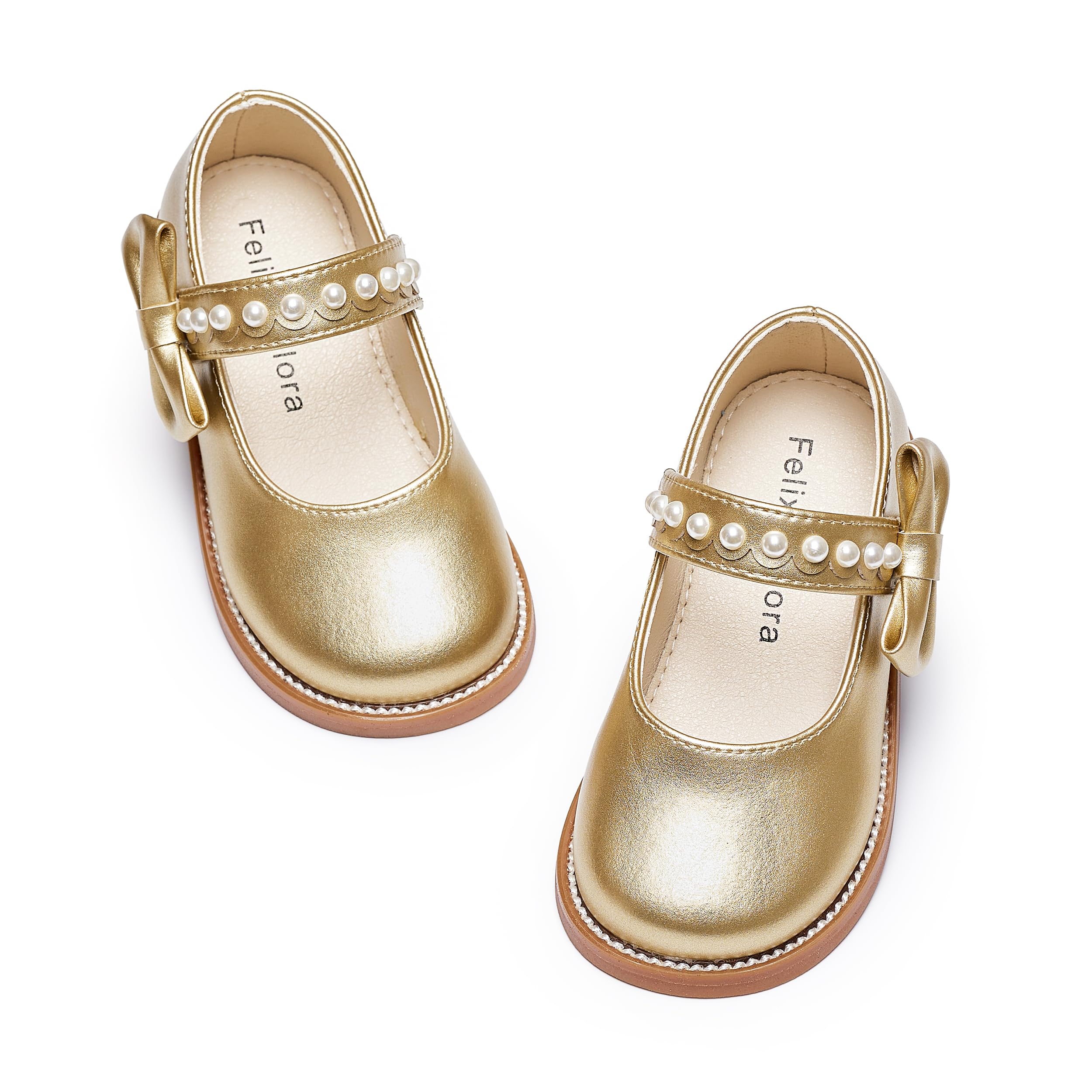 Felix &amp; Flora Toddler Girl Mary Jane Dress Shoes - School Oxford Flats for Girl Party Shoes.
