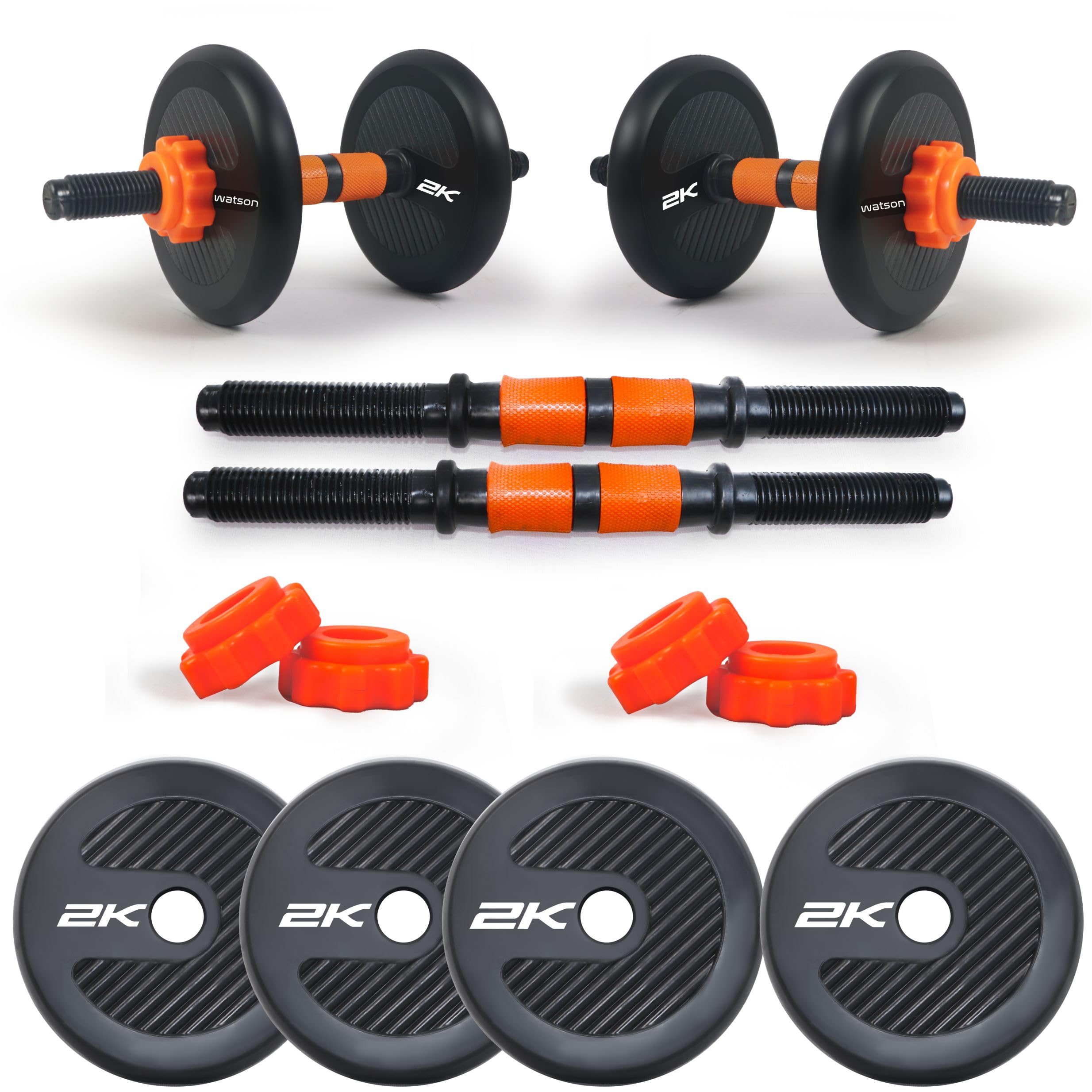 WATSON Premium Rubber Dumbbell Set For Men & Women Fitness, Dumbbell Set With 8Kg (2Kgx4) Rubber Weight Plates, Hard PVC 14" Dumbbell Rods (B0CL3LT6QR) Amazon Price History, Amazon Price Tracker