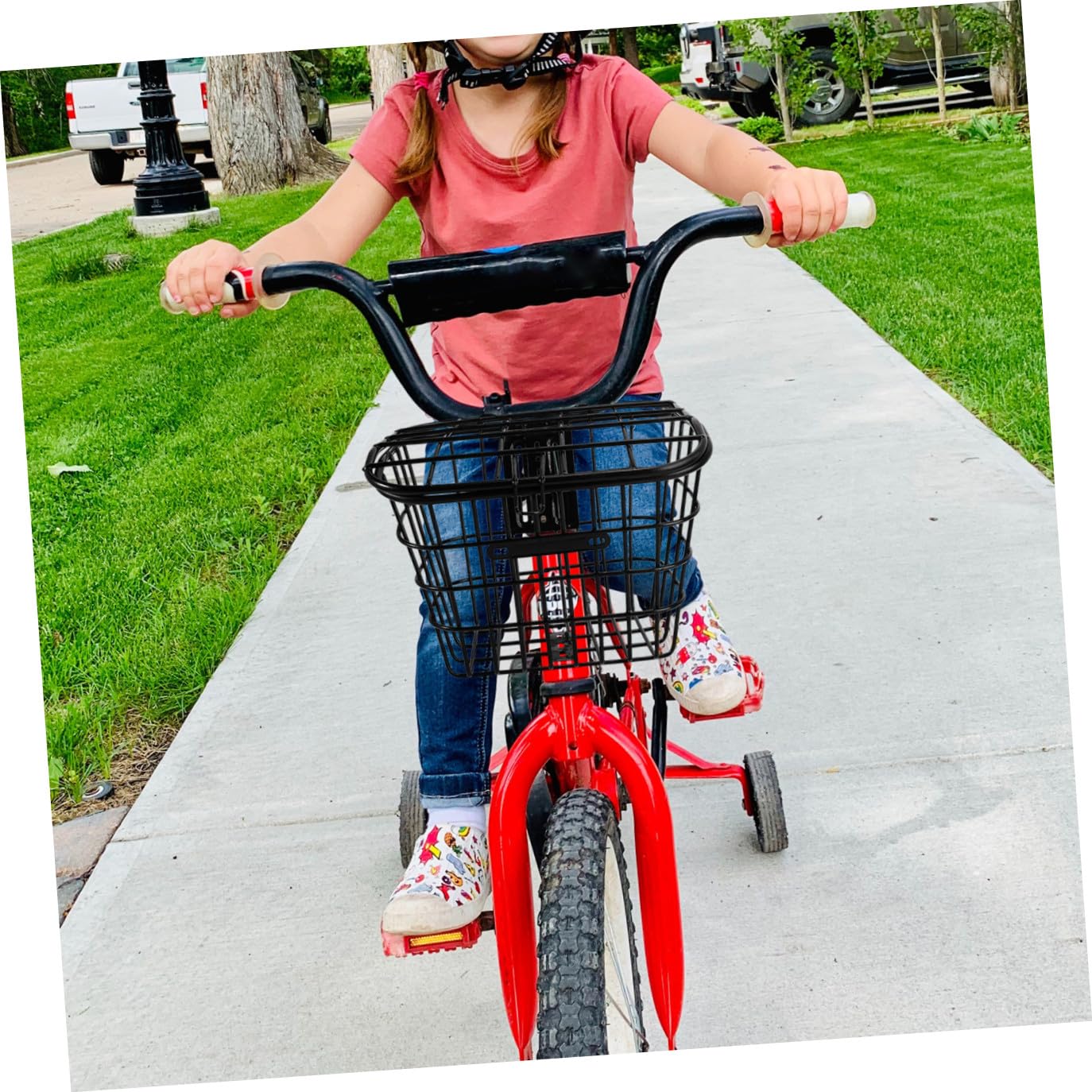 Cestino per Bici in Acciaio Inox Resistente e Anticorrosione Grande capacità Accessorio Multiuso Adatto per Biciclette e Veicoli Elettrici per Trasporto Spesa e Uso Quotidiano