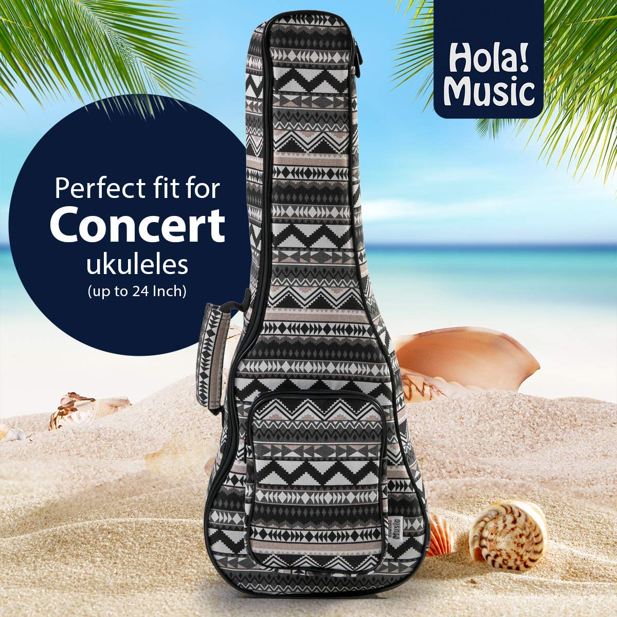 Hola. Heavy Duty para ukelele de concierto con 15 mm acolchado