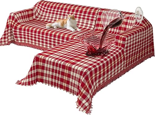 Vista 24 de Fundas de Sofá Seccional para Sofá Seccional 100% Impermeable Funda de Sofá en Forma de L Manta Amigable para Perros y Mascotas 2 piezas de Chenille