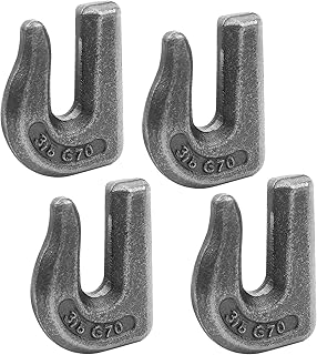 Robbor Grab Hook 3/8" Weld-on Chain Hook Heavy Duty Tow Hook G70 Forged Steel Tractor Hook 4Pk Weldable for Car, Truck,SUV, RV,UTV,Tractors