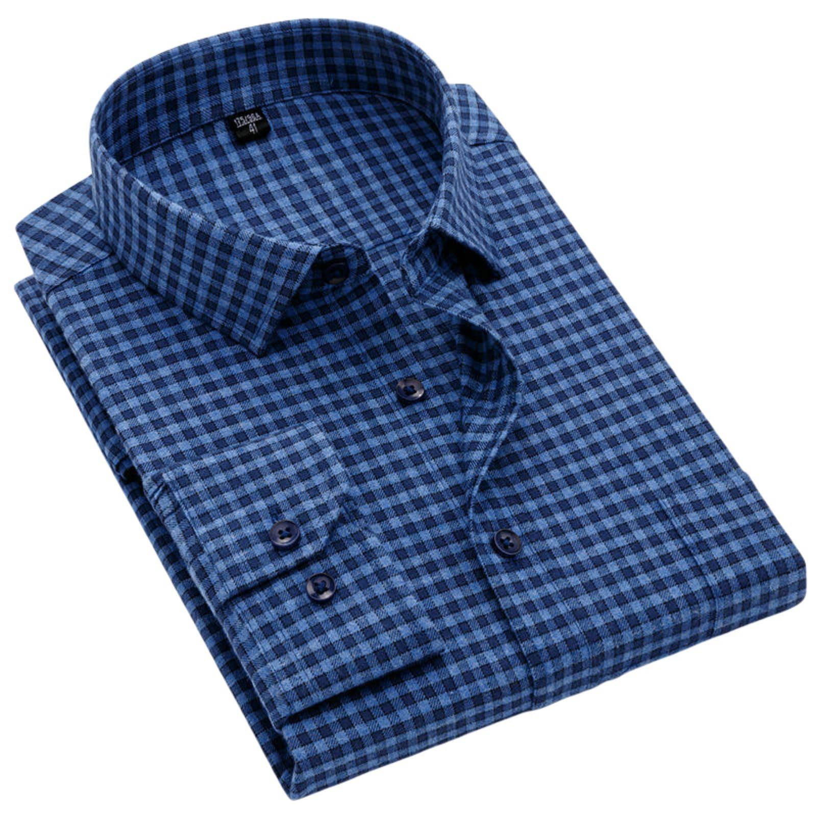 Camicia allentata in cotone a maniche lunghe da uomo