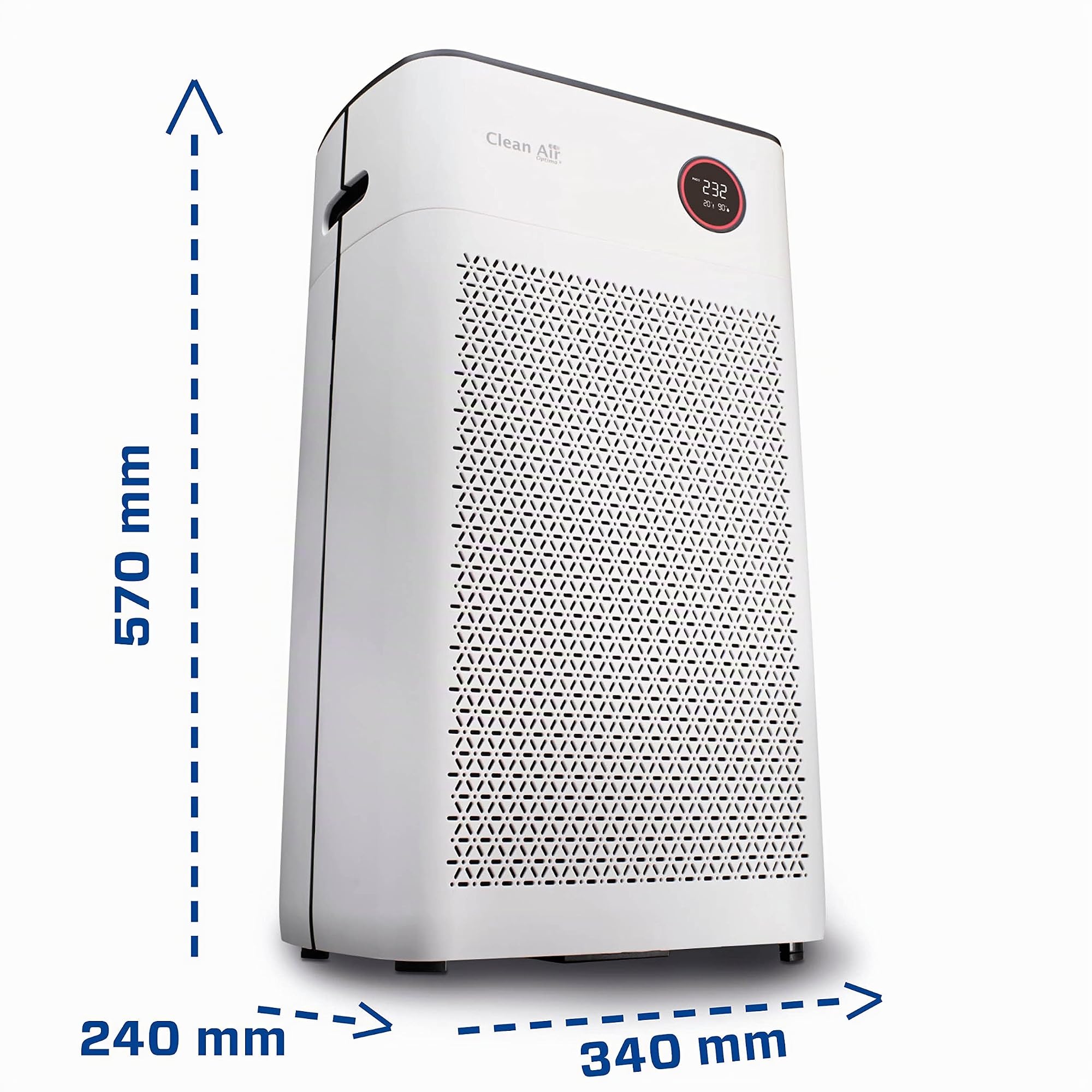 Clean Air Optima CA-509Pro SMART Purificador de aire inteligente HEPA UV-C - Ventilador muy silencioso < 10 dB(A) - 400 m³ de aire sin partículas por hora - Adecuado para habitaciones de hasta 90