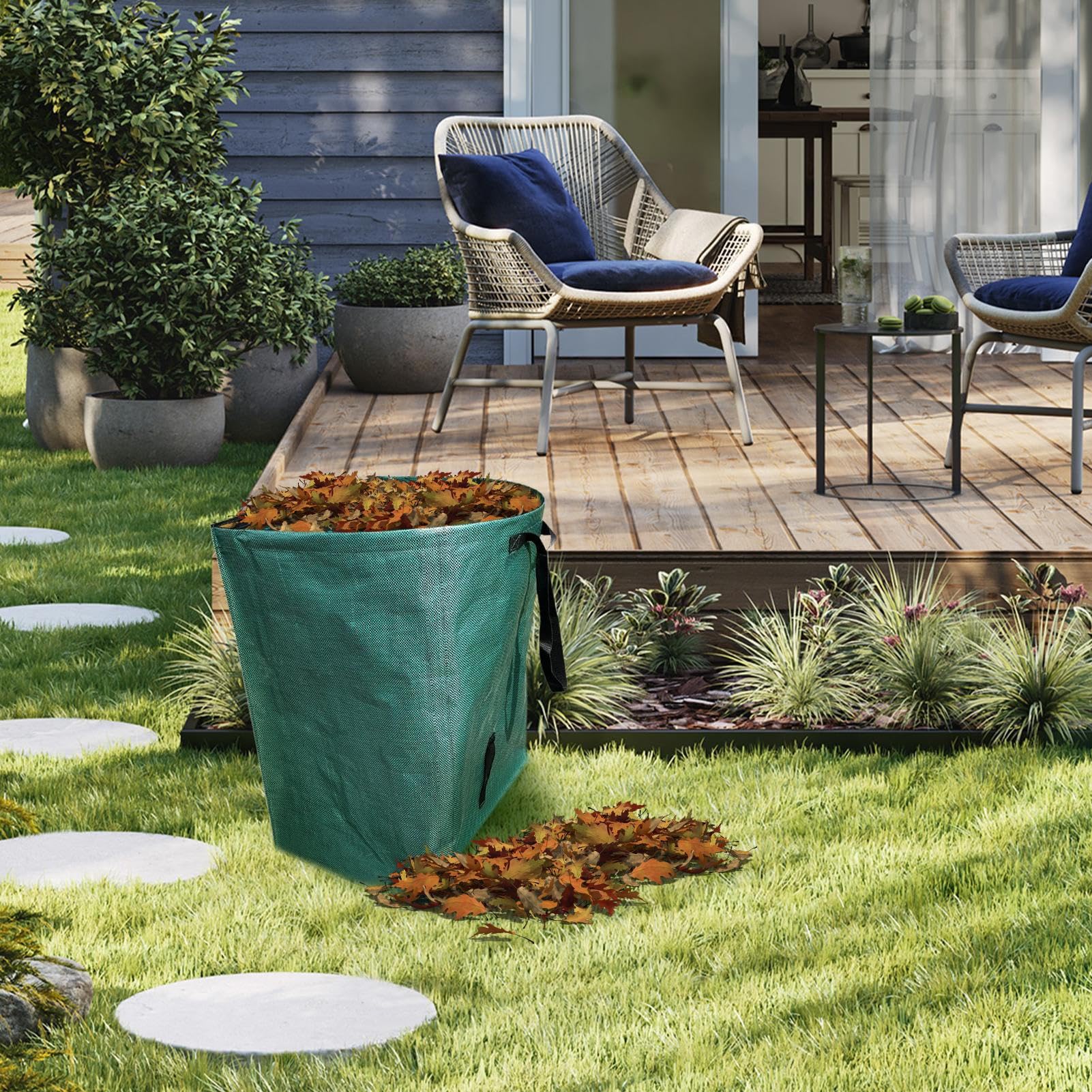 Borsa da Giardino per Raccogliere Foglie 12. 0L / 272L / 300L Borsa da giardino di grande capacità riutilizzabile Pp. BACK BACK BACK BACK BACK BACCHETTO GARDEN BACK BACK BACK BACCHETTO Sacchi
