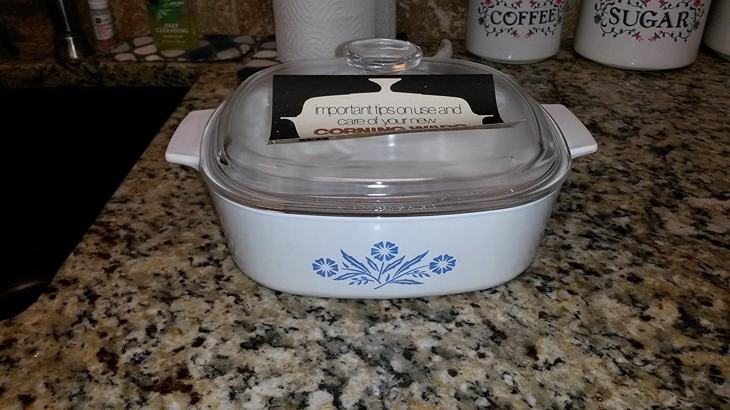 Vintage Corningware Blue Cornflower Baking Dish 2 Qt