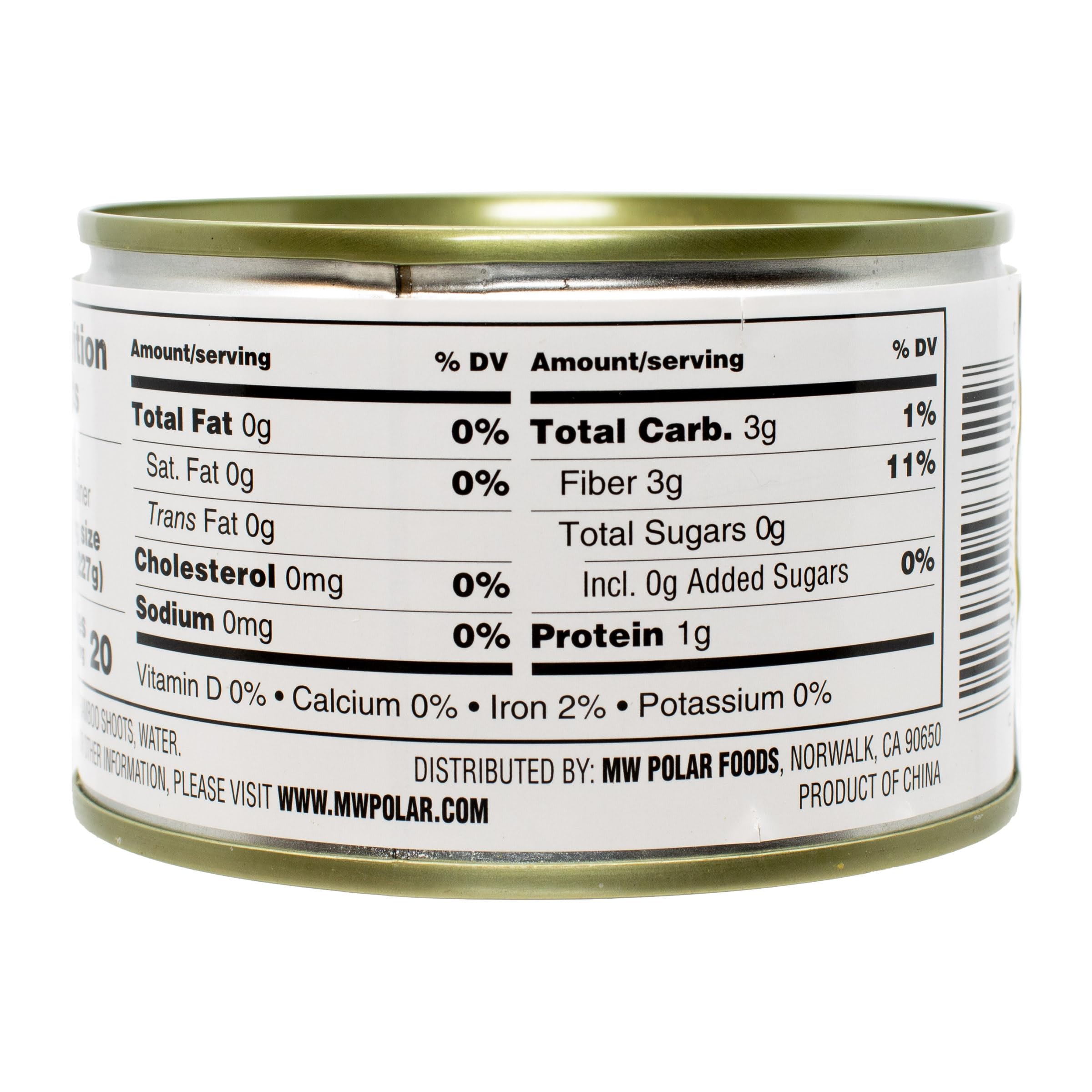 MW Polar Canned Vegetables, Sliced Bamboo Shoots, 8 Oz (Pack Of 12)
