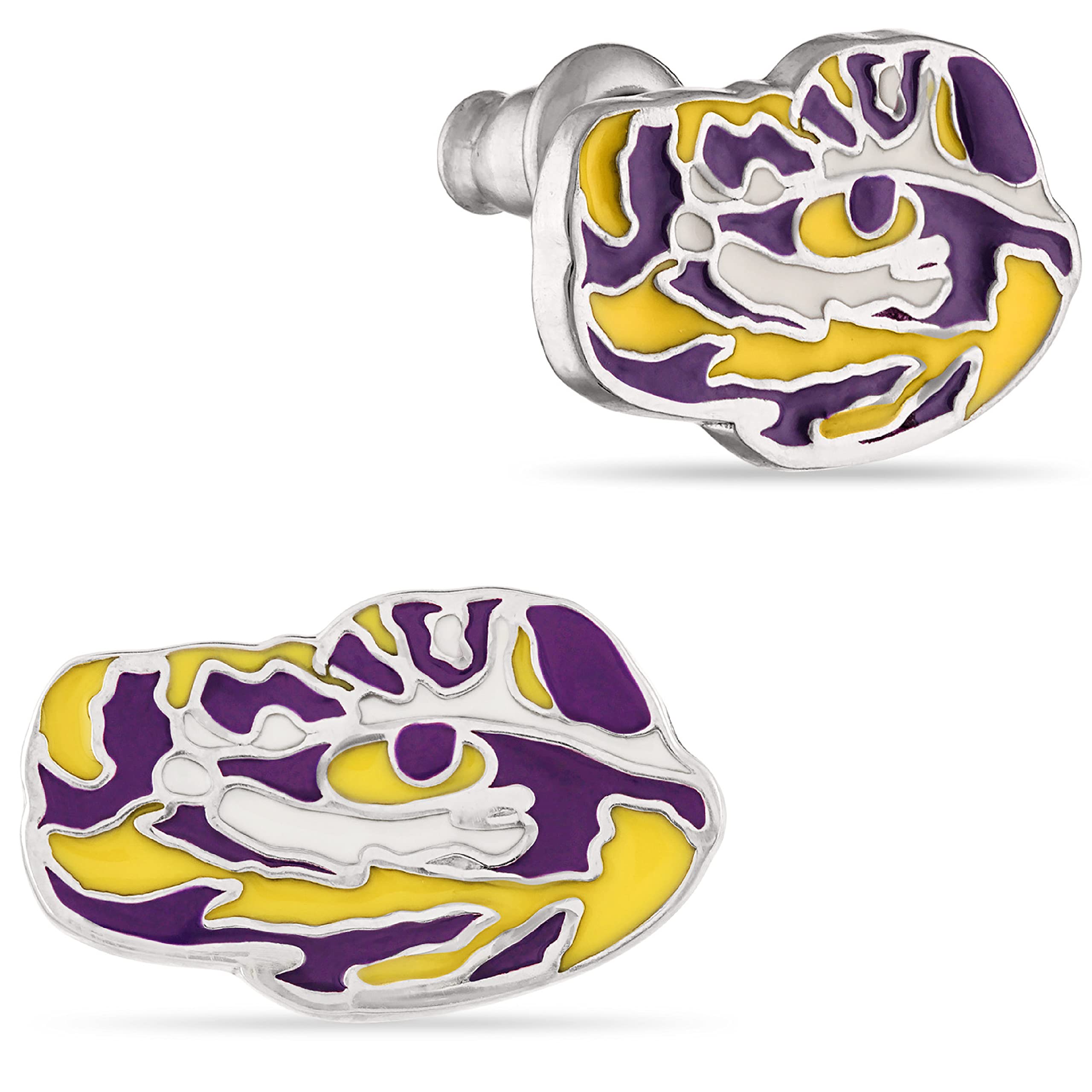Stone Armory Earrings for Louisiana State University Jewelry Gifts for Women, Graduation – Stainless Steel Skin-Friendly LSU Tigers stud earrings
