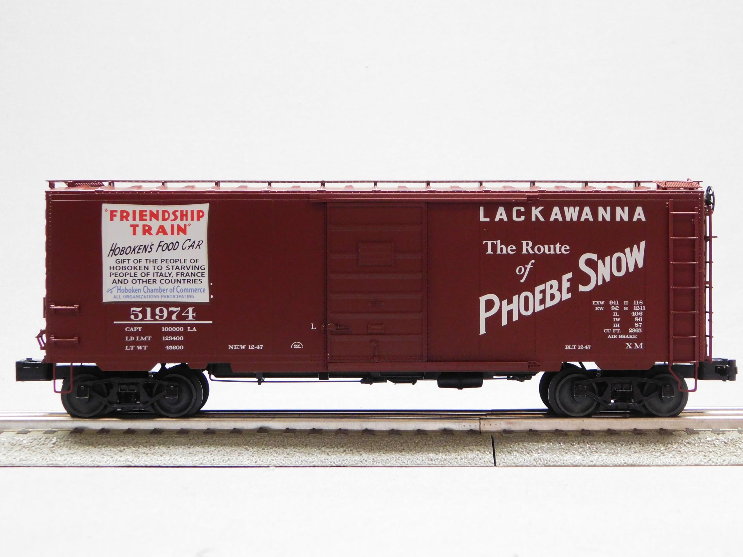 Lionel DL&W Friendship Train FREIGHTSOUNDS PS-1 BOXCAR 51974 O Gauge 2426030