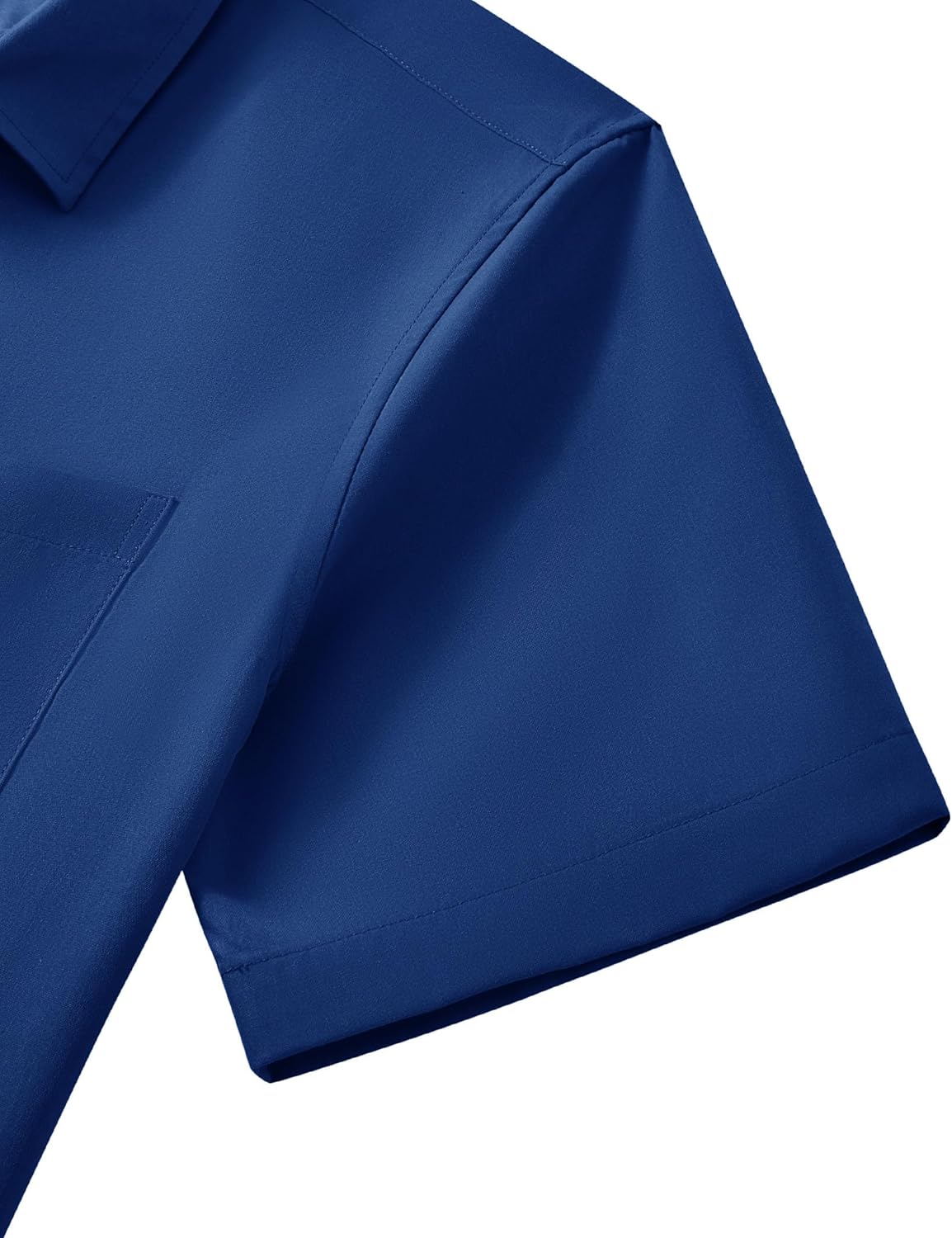 Alimens & Gentle Mens Short Sleeve Dress Shirt Wrinkle Free Wedding Business Casual Summer Button Down Shirt with Pocket - Image 4
