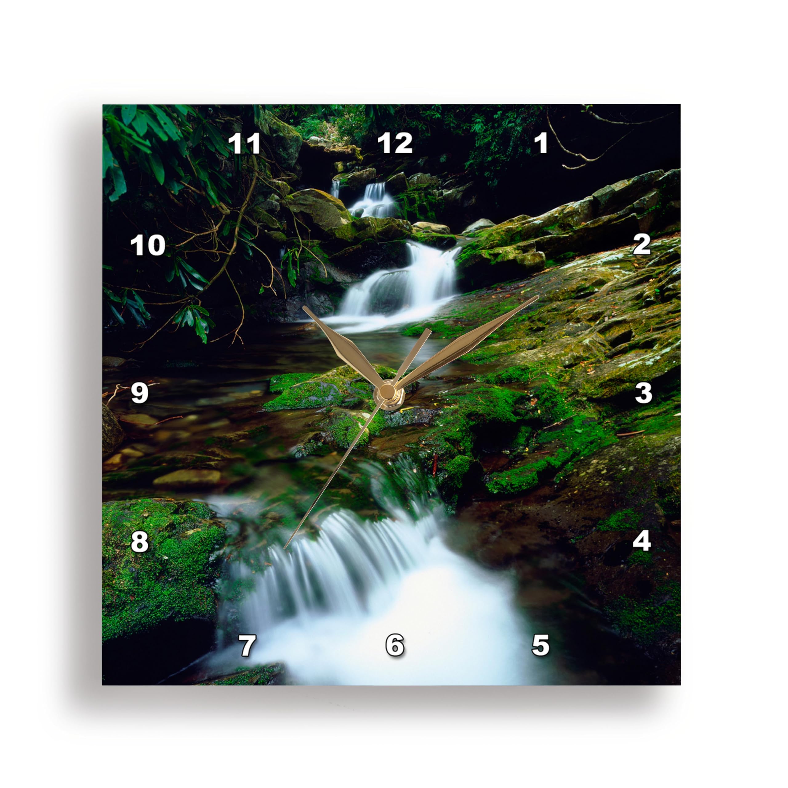 Horloge murale 33 cm Great Smoky Mountains décoration salon verte