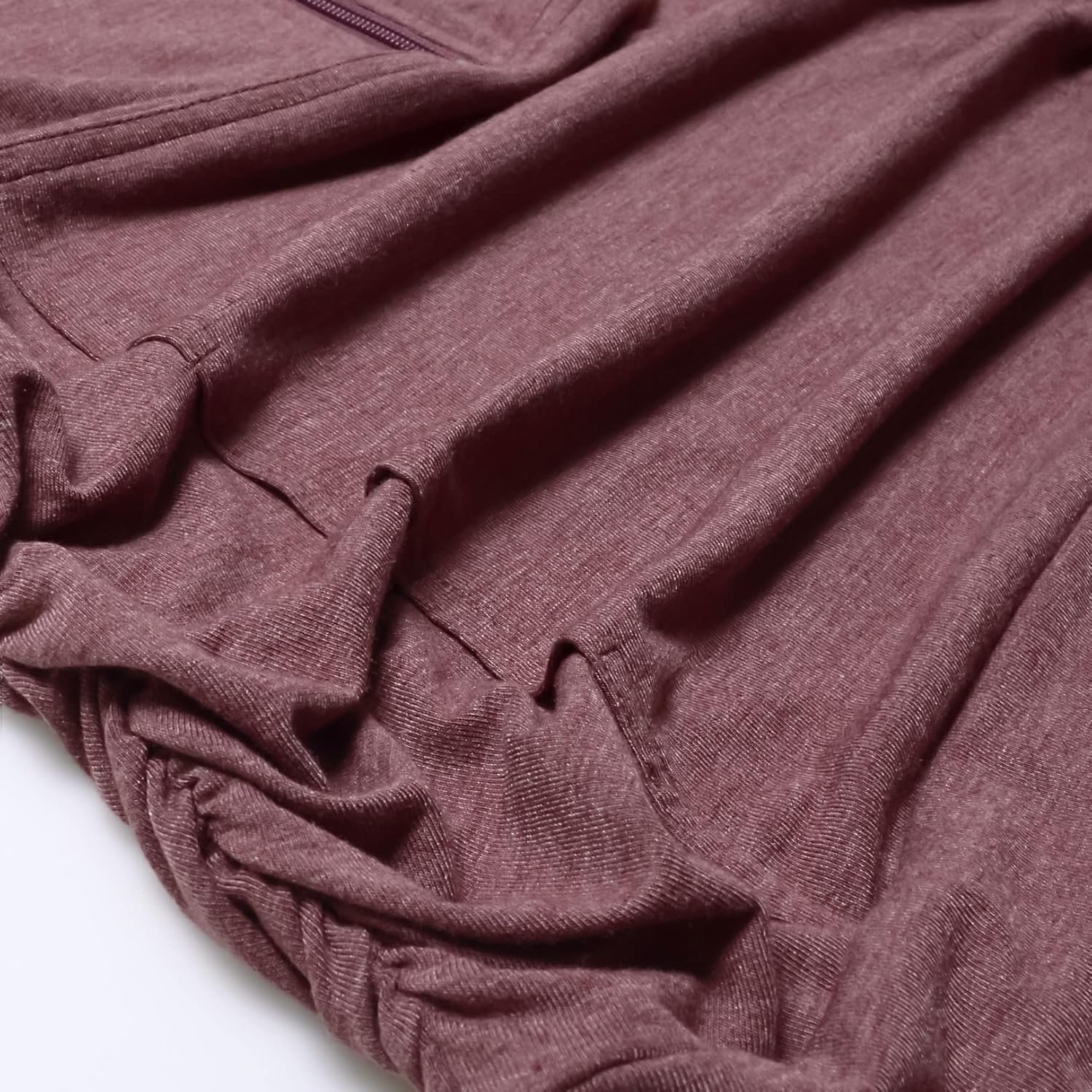 DEBELLY Maternity Shirt with Pocket Women's Lapel Top Casual Pregnancy Long Sleeve Zipper Hoodie - Image 6