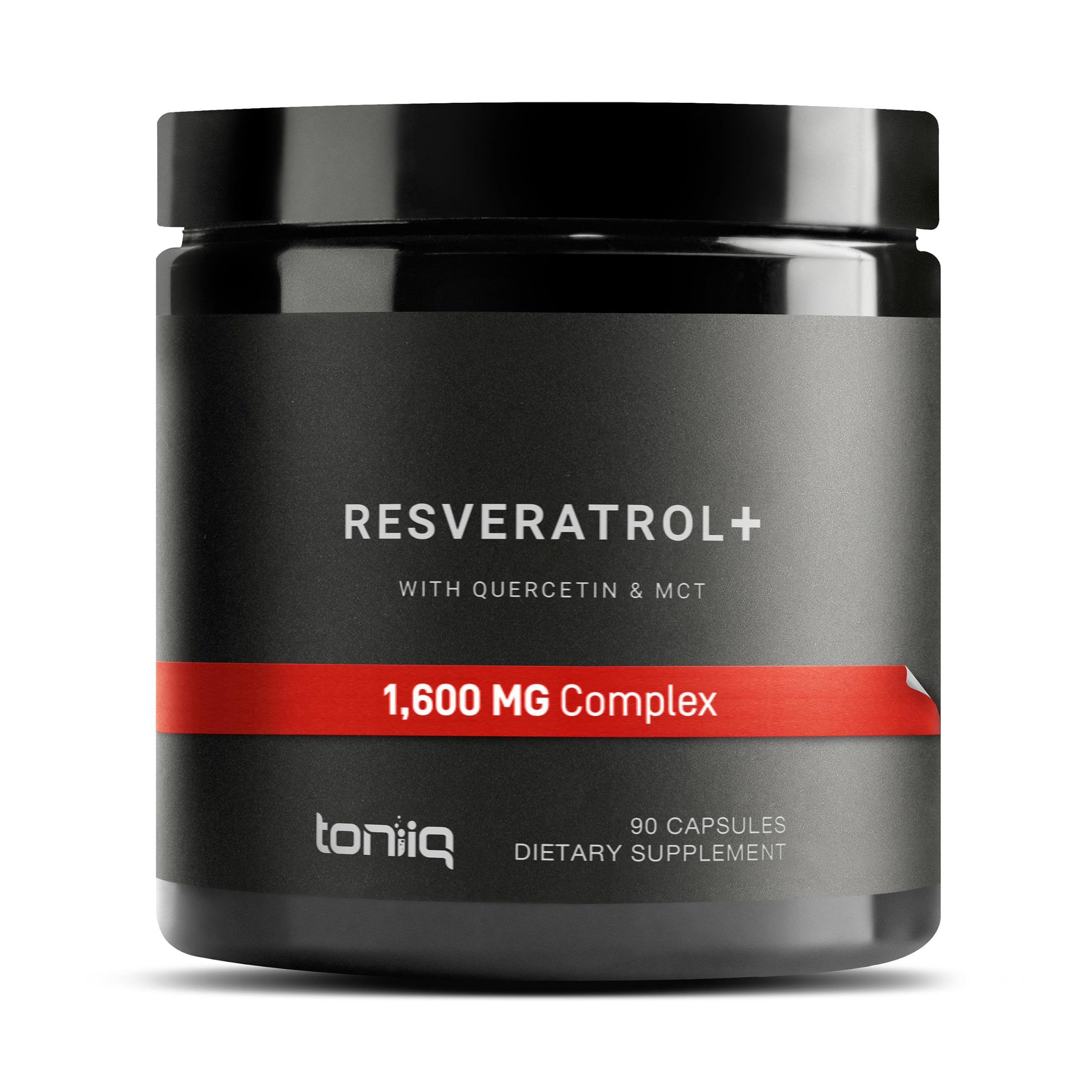 Toniiq 1600mg Resveratrol Complex – Ultra High Purity and 3rd Party Tested 90 Count (Pack of 1)