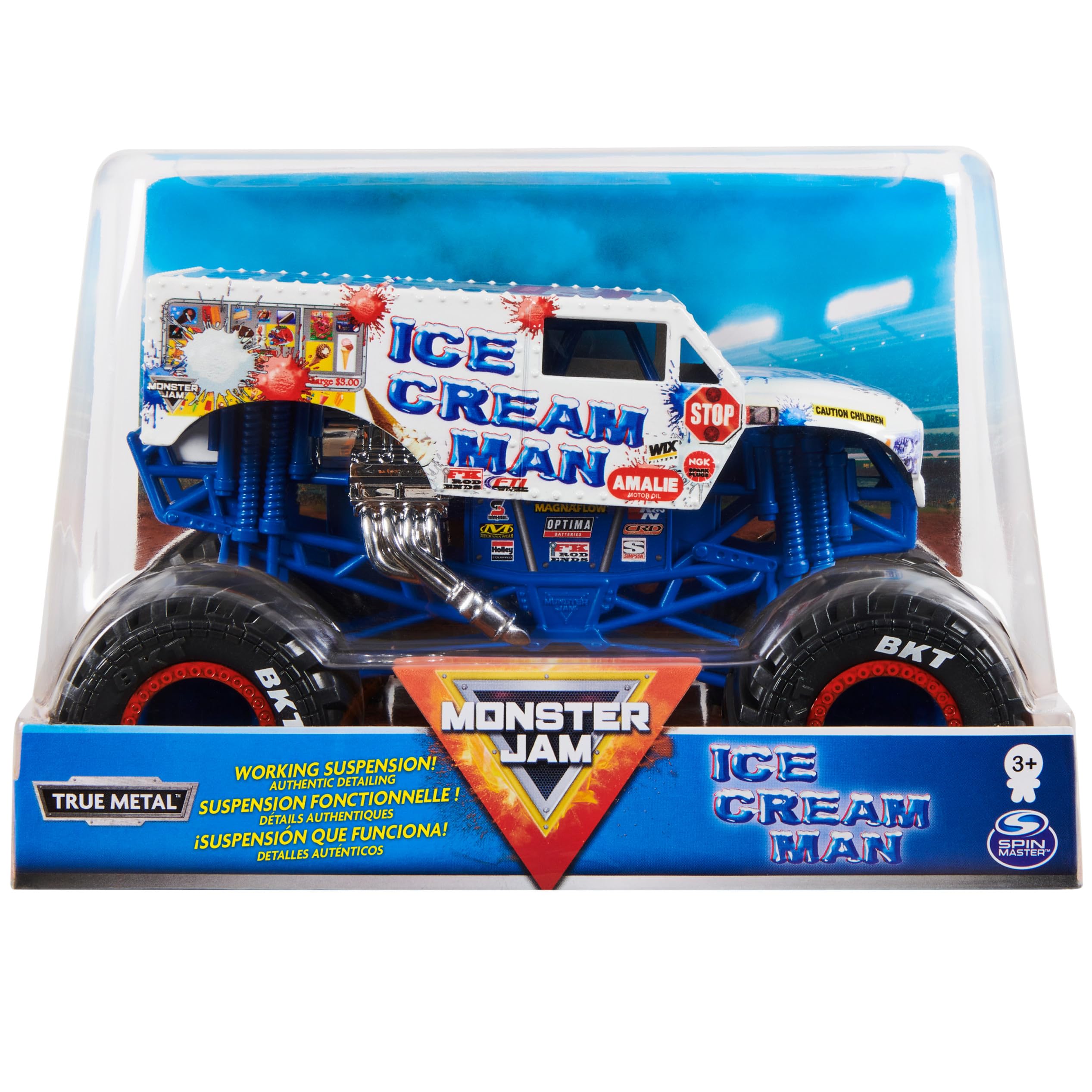 Monster Jam, Official Ice Cream Man Monster Truck, Die-Cast Vehicle, 1:24 Scale