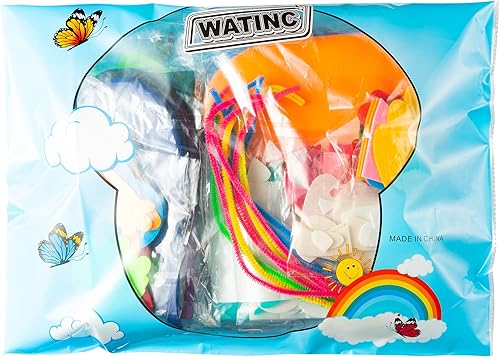 Miniatura 7 de WATINC Kit de fabricación de marionetas de mano para niños, manualidades de arte, calcetines de fieltro, marionetas de monstruo, creativo, hazlo tú