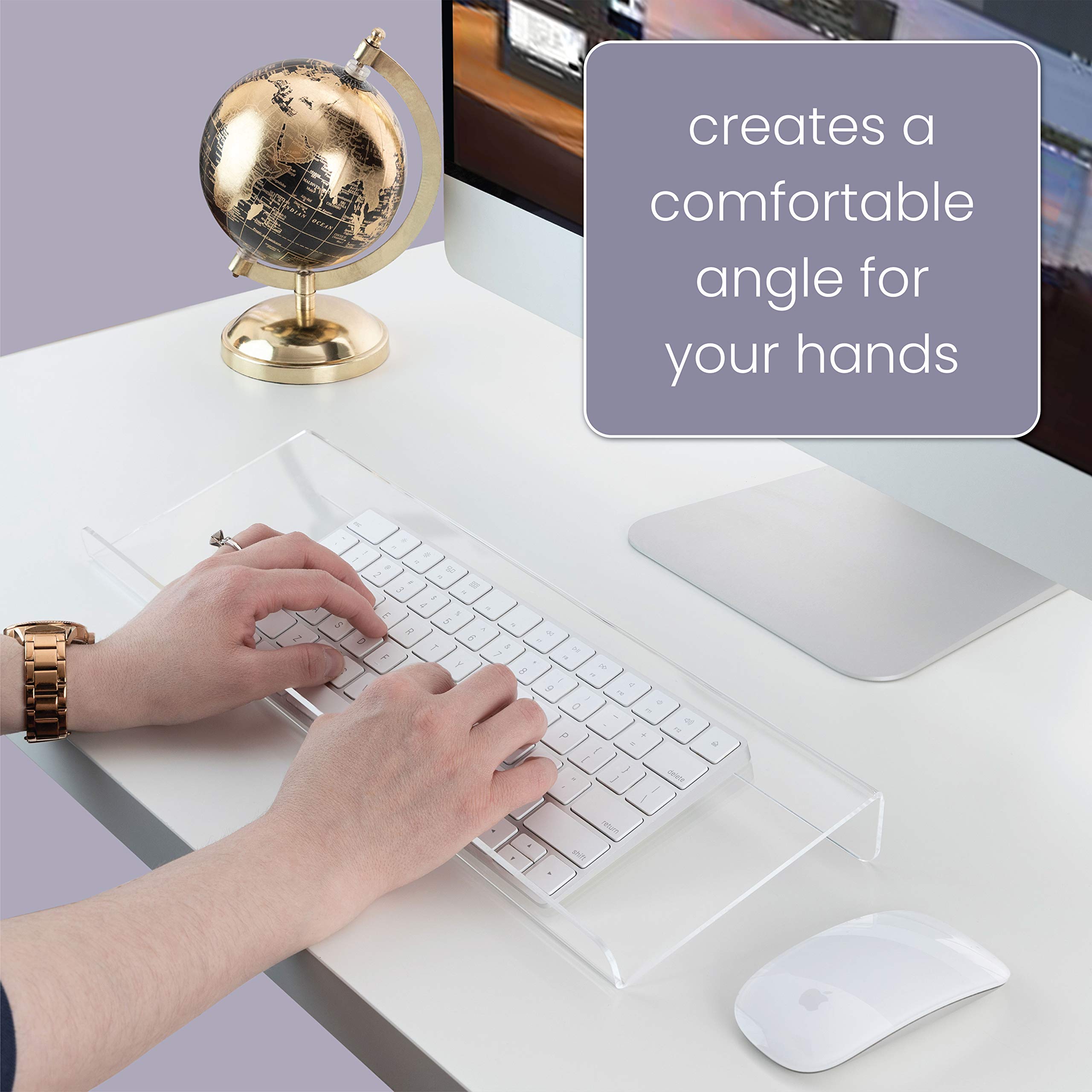 Homeries Angled Keyboard Stand Ergonomic, Raised & Tilted Computer