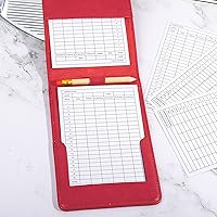 Vista 5 de BYFDIY Titular de tarjeta de puntuación de golf con nombre personalizado de cuero, monograma de golf, cubierta de libro de yarda, regalos