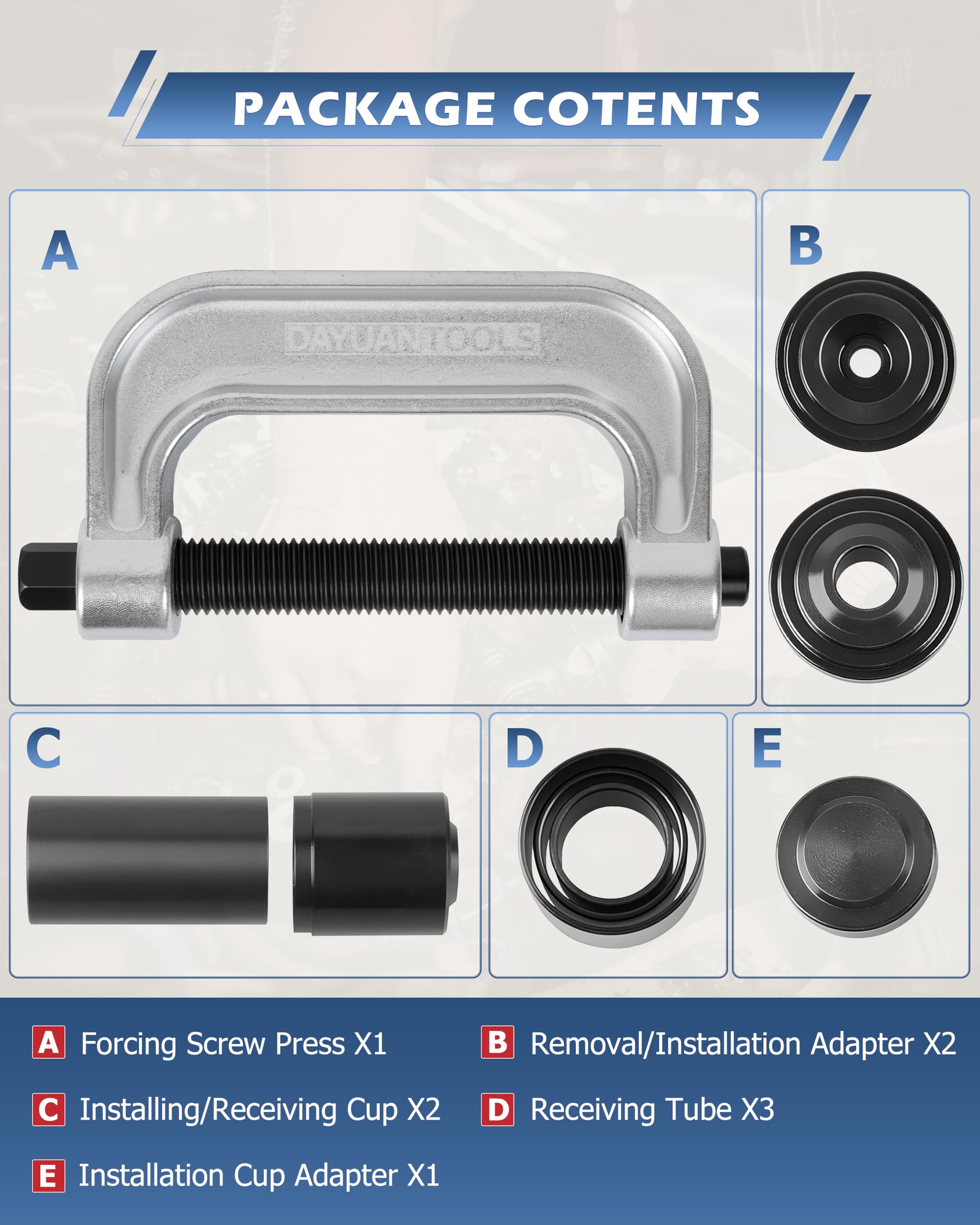 DAYUAN 4 in 1 Estrattore per Qiunti a Sfera e Giunti a Sfera Articolati, Ball Joint Service Tool Kit