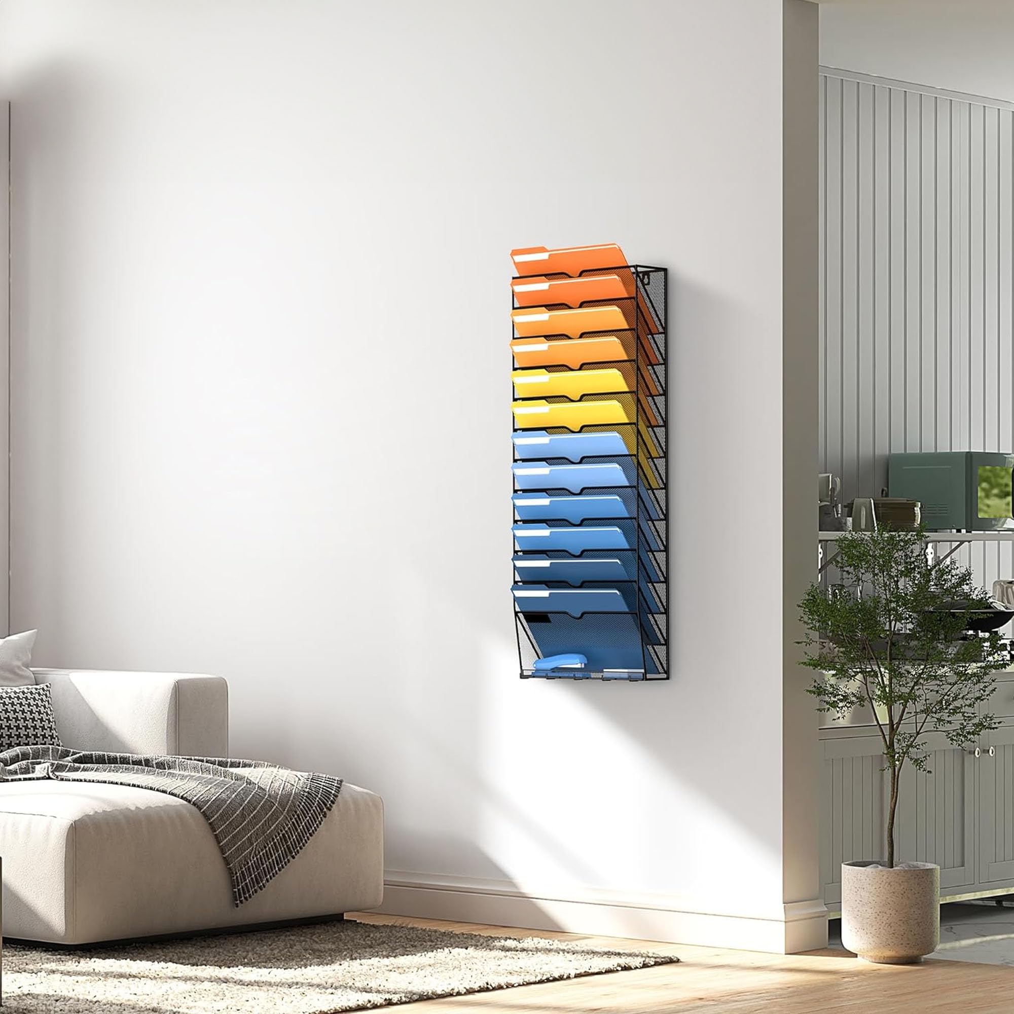 SUPTIDY 13-stöckiger Wand Zeitungshalter, Wandorganizer Büro