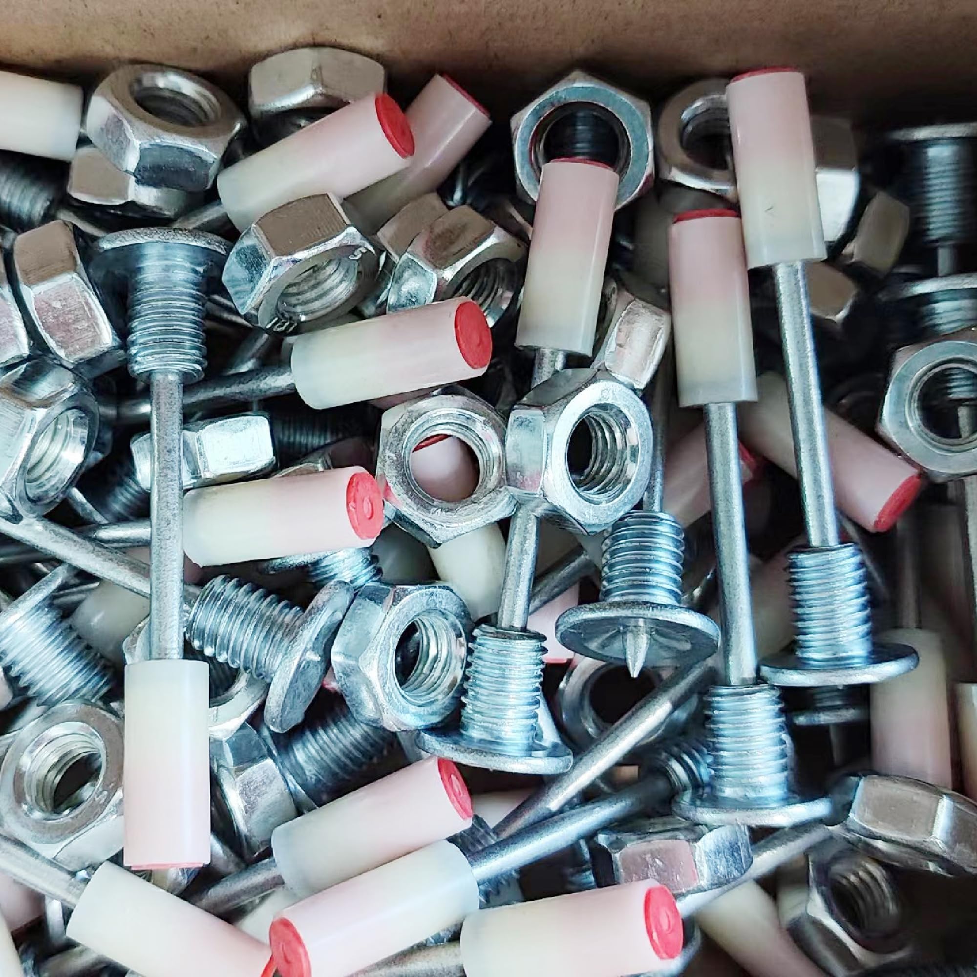 50 Stück Nagelpistole Nägel Mit Gewinde - M8 Muttern Für Beton & Stahl