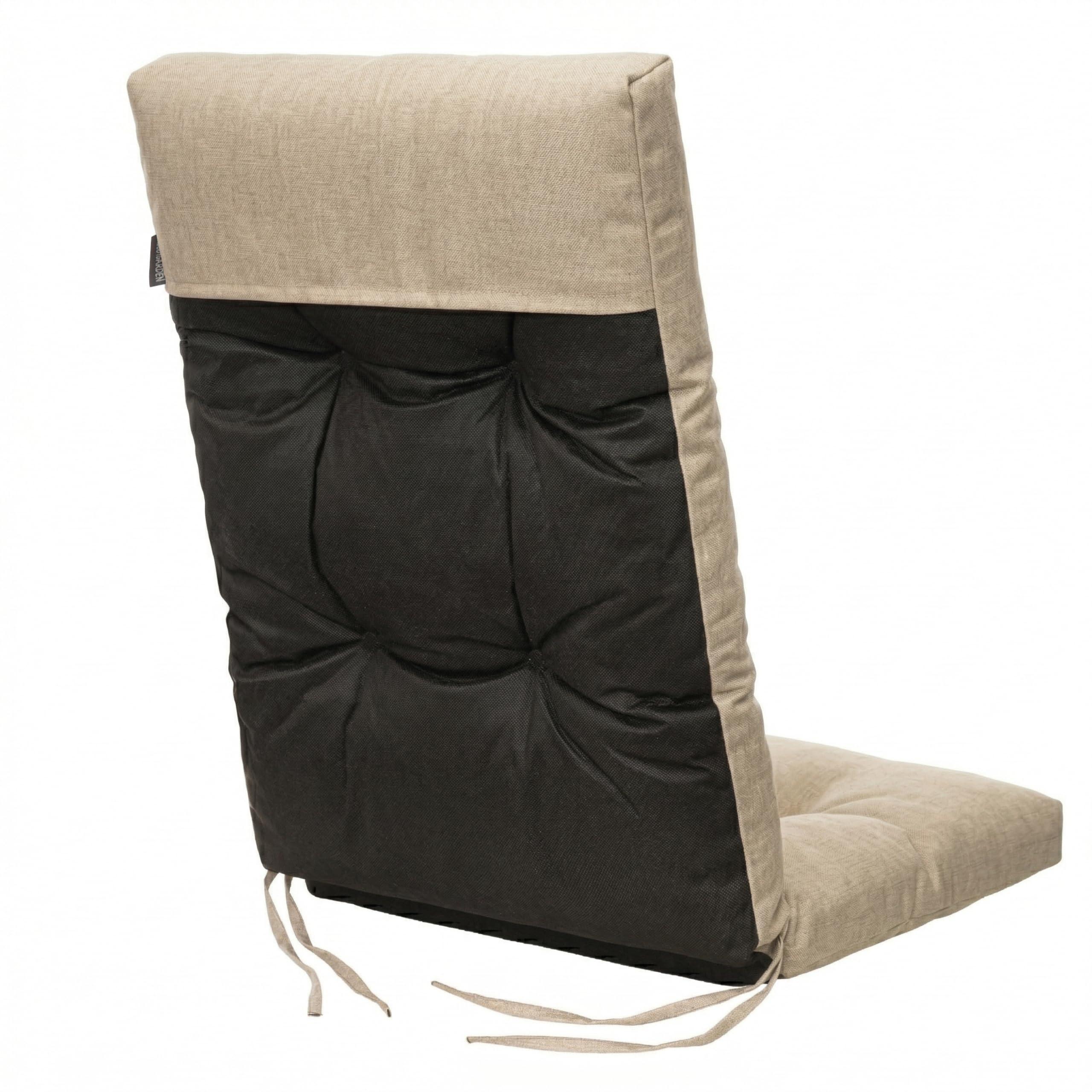 Liegenauflage, Auflage Gartenliege 120x50x8 cm - Polsterauflage für Sonnenliege, Auflagen für Deckchair - wasserabweisend, leicht zu reinigen - Beige