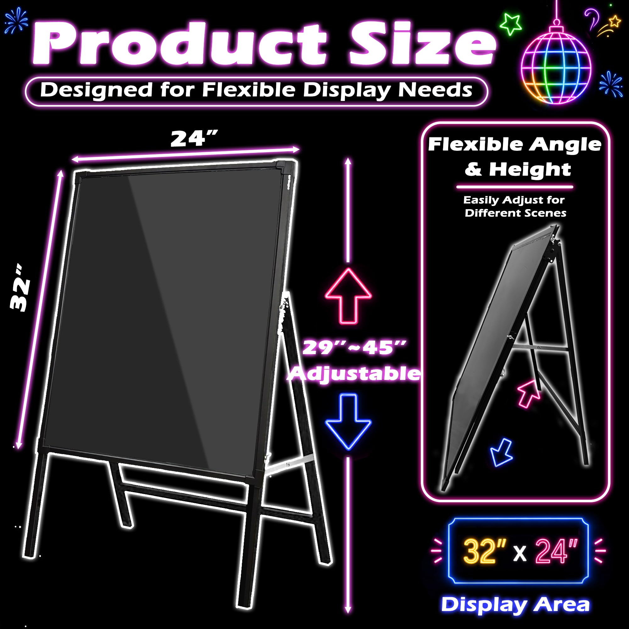 ☆ Custom Long Hanger LED Board　　　　【数量限定】 Amazon.com : Standing A-Frame LED Message Writing Board 32
