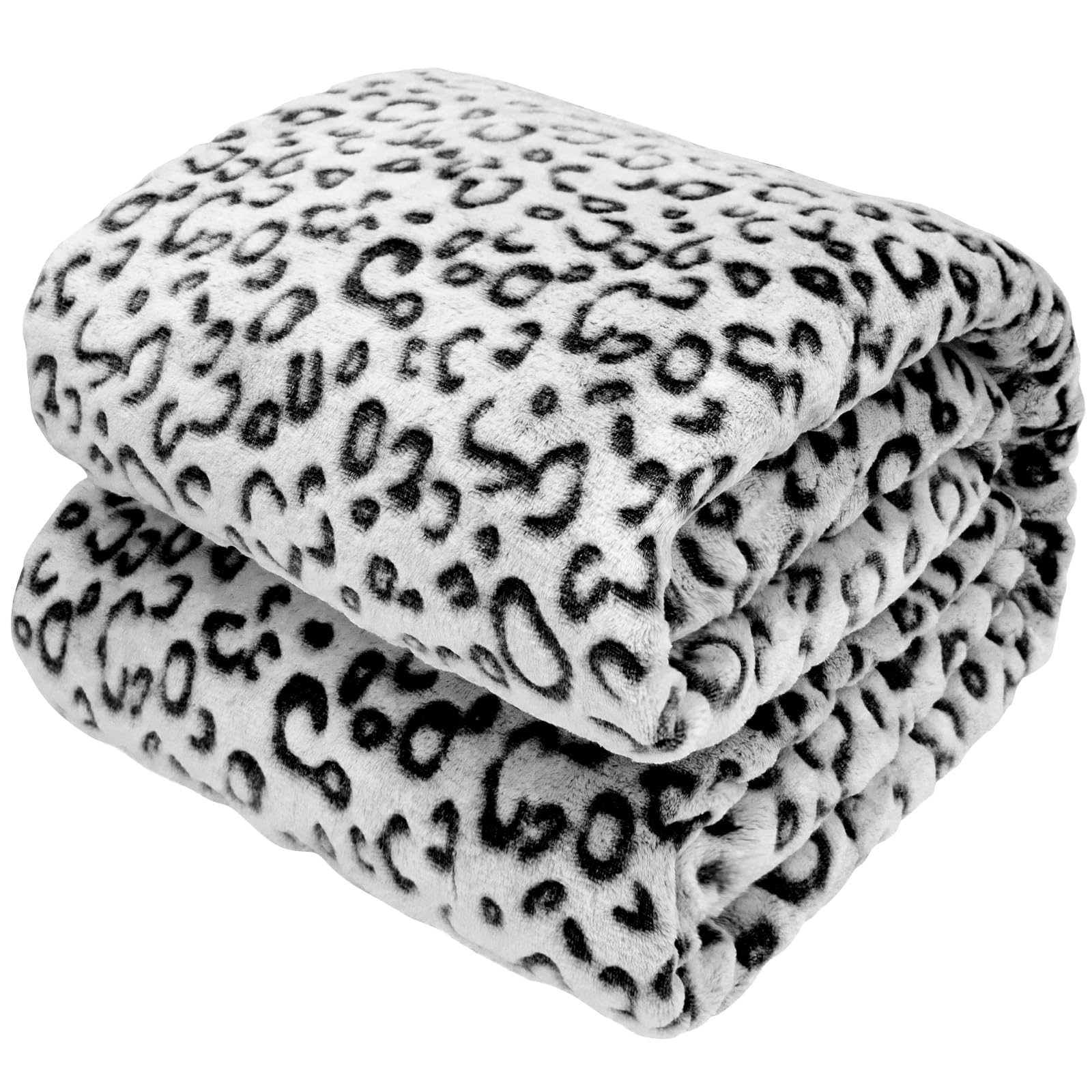 Seegu Leopard Black Flannel Blanket Throw Soft Fleece Blankets Warm Throw Blankets For Couch, Baby '' X 50'' (100 X 130 Cm) (Bp-23) Large