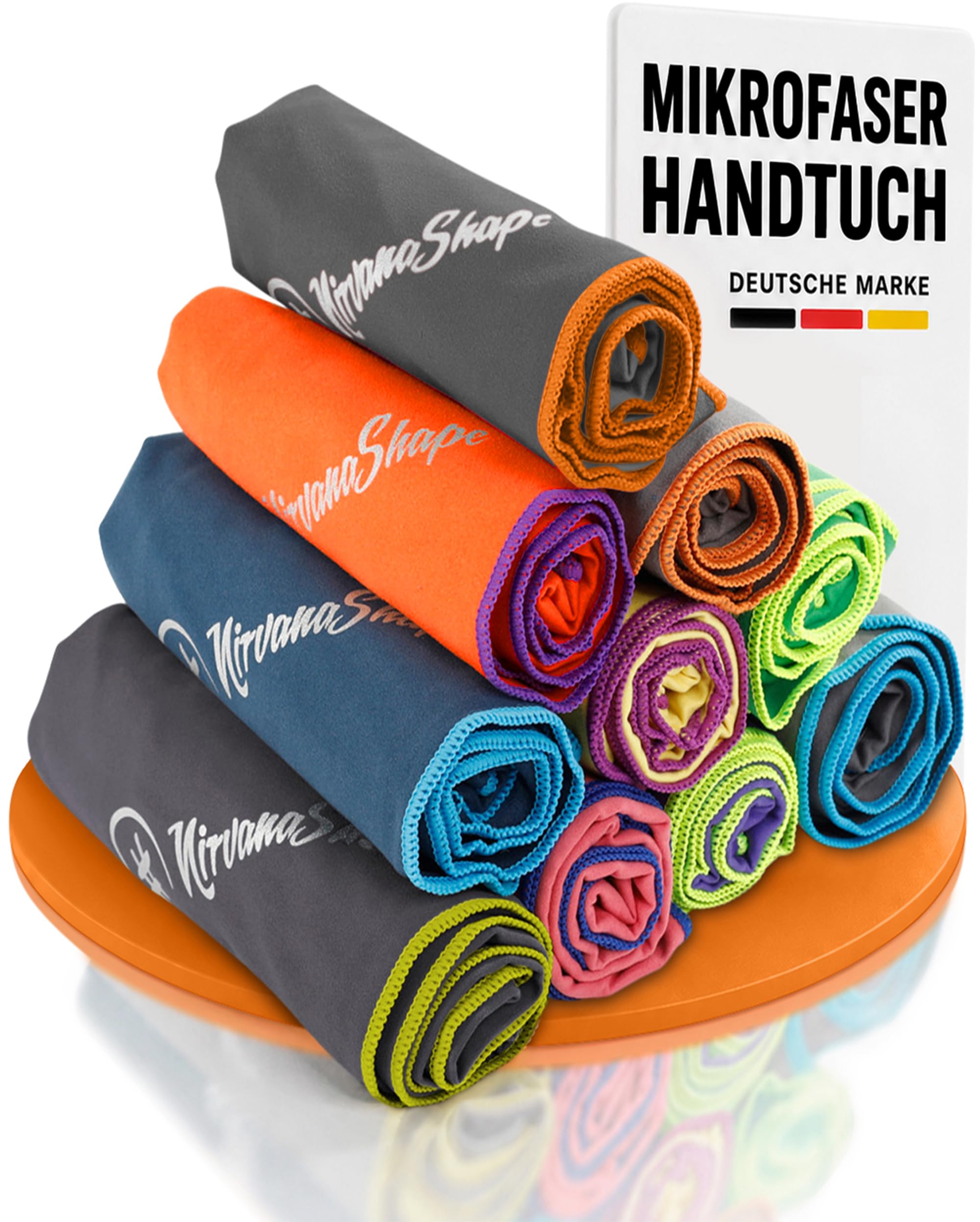 NirvanaShape Mikrofaser Handtuch - Reisehandtuch, Badetuch für Urlauber - kompakte, schnelltrocknende Microfaser Handtücher als Strandtuch, Sporthandtuch - für Reisen, Camping, Sport - 200 x 100 cm