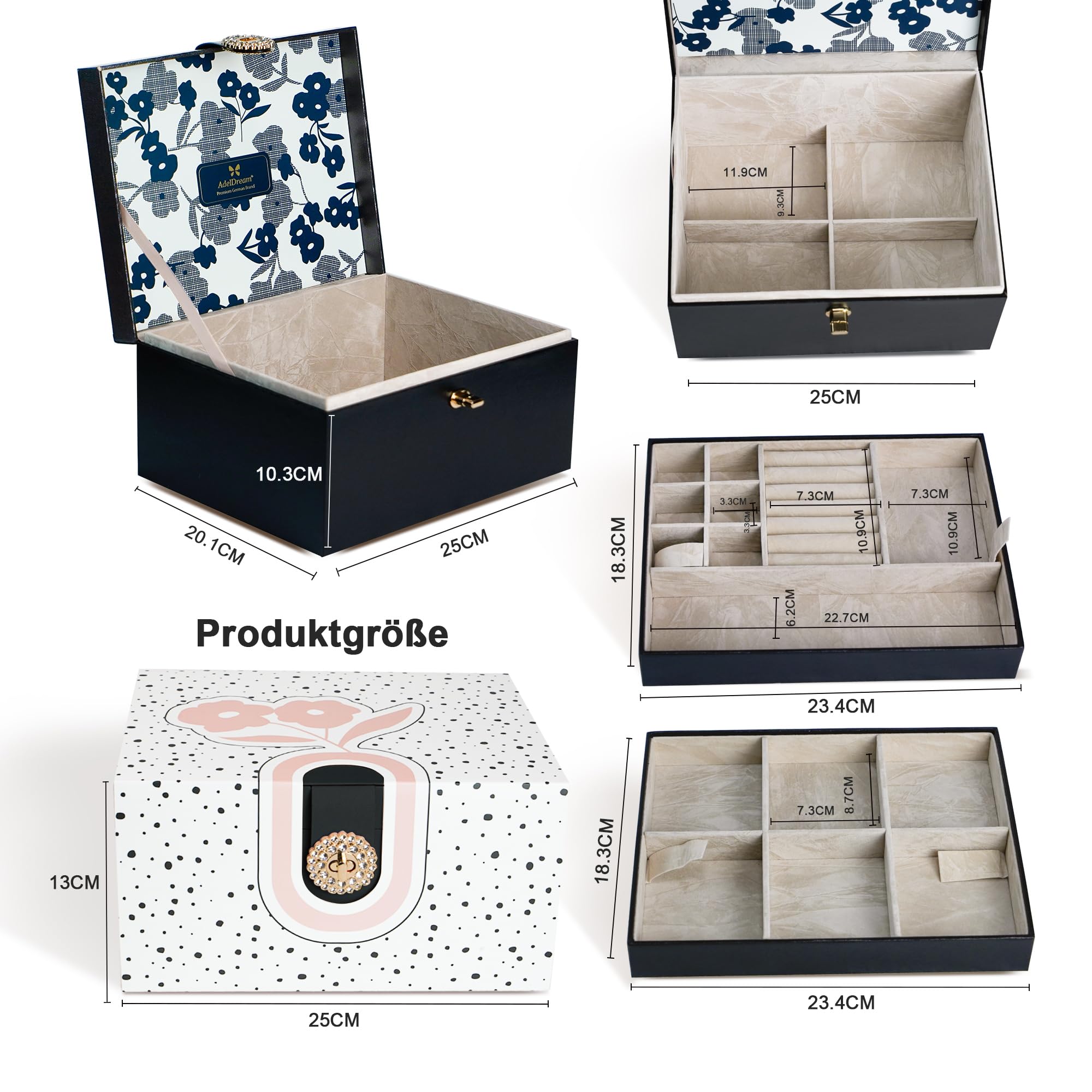 Boîte à Bijoux Multicouche Avec Boutons – Cadeau Femme & Fille – Style élégant & Rangement Malin - 6