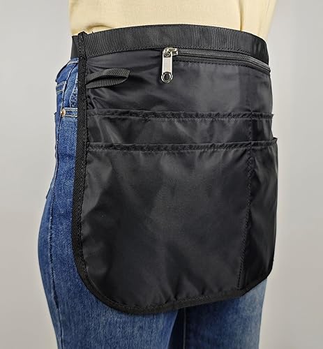 Miniatura 4 de Delantal de limpieza de tamaño pequeño para mujeres con 5 bolsillos, suministros de limpieza profesionales impermeables para amas de casa