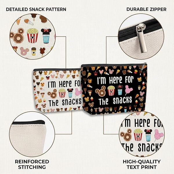 Snack Bag, Emergency Snacks Bag for Travel, Small Snack Bags with Compact Dimensions 25 Cm by 17 Cm, Ideal for On-the-Go Snacking and Daily Use - 3