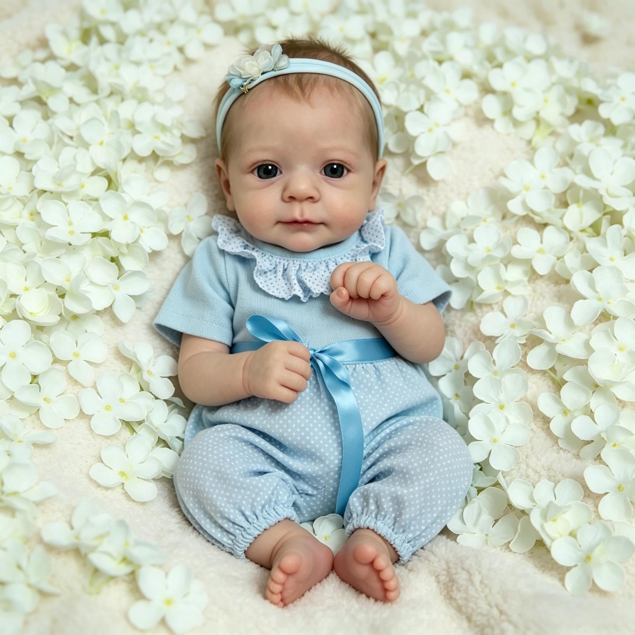 RXDOLL Realistyczne lalki Reborn Baby Dolls silikonowe na całe ciało, winyl, 48 cm, realistyczna lalka niemowlęca, noworodek, dziewczyna, pełne silikonowe lalki Reborn, anatomicznie poprawne, zabawki