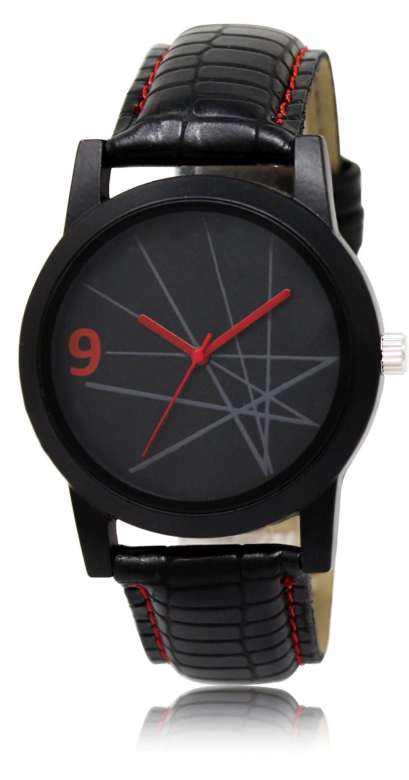 ROYAL ENTERPRISEBlack Star Design Analog Watch for Men LR08